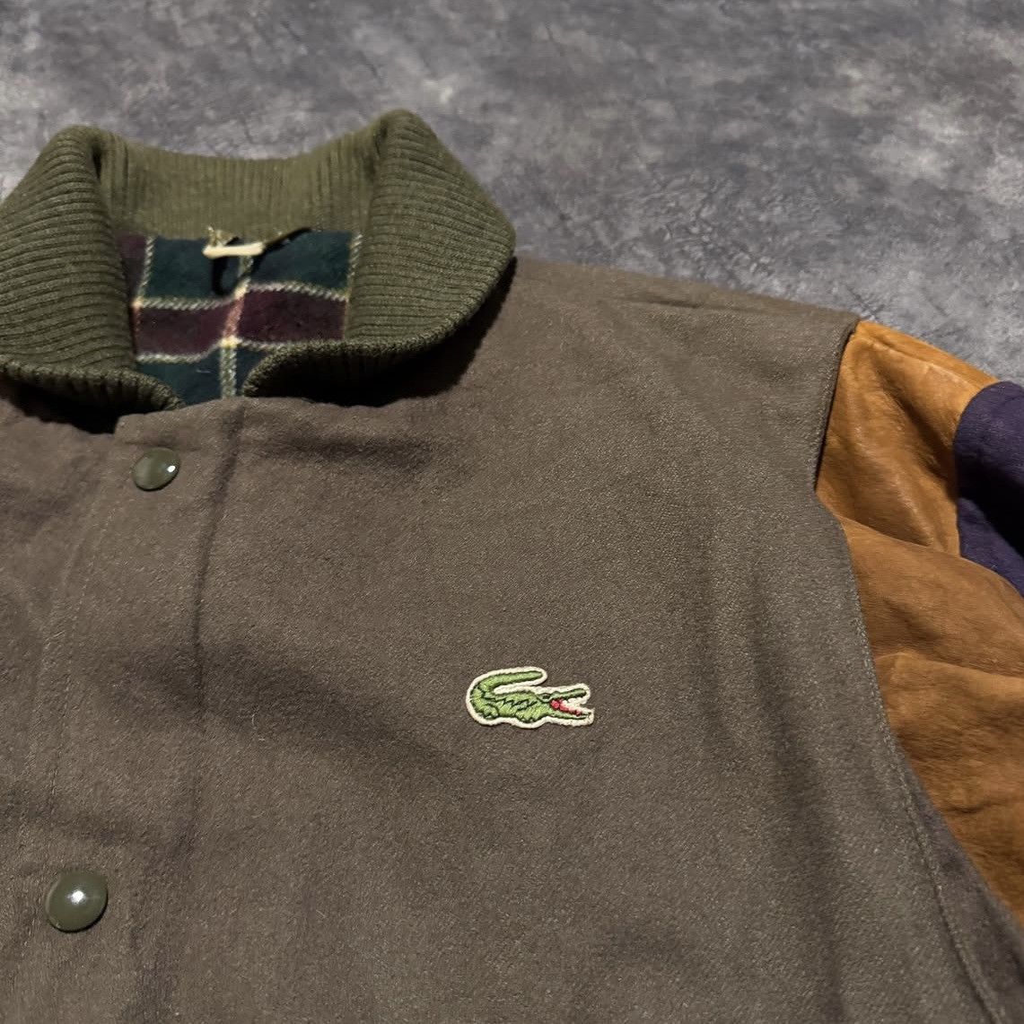 Lacoste Vintage 80’s Lacoste Wool and Suede Leather Jacket Size US L / EU 52-54 / 3 - 2 Thumbnail