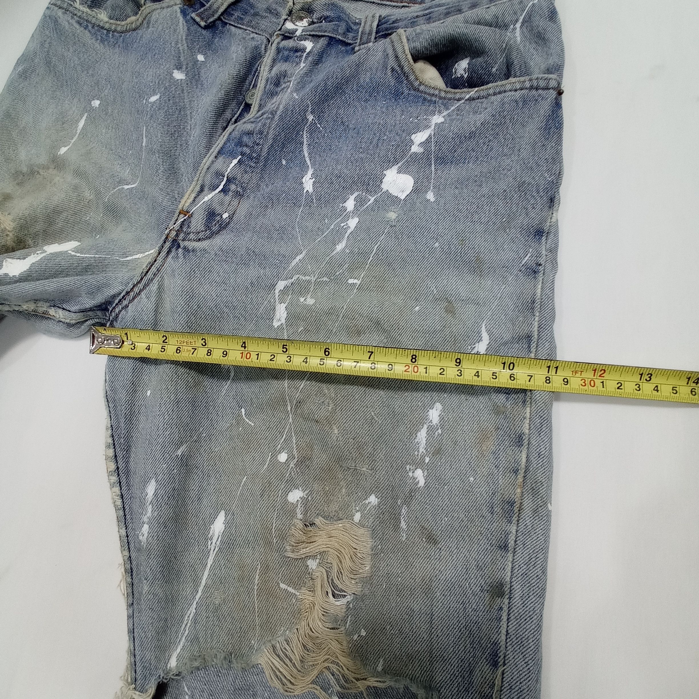 Levi's Vintage Levi's 501 Paint Splatter Distressed Jeans Pants Size US 29 - 21 Thumbnail