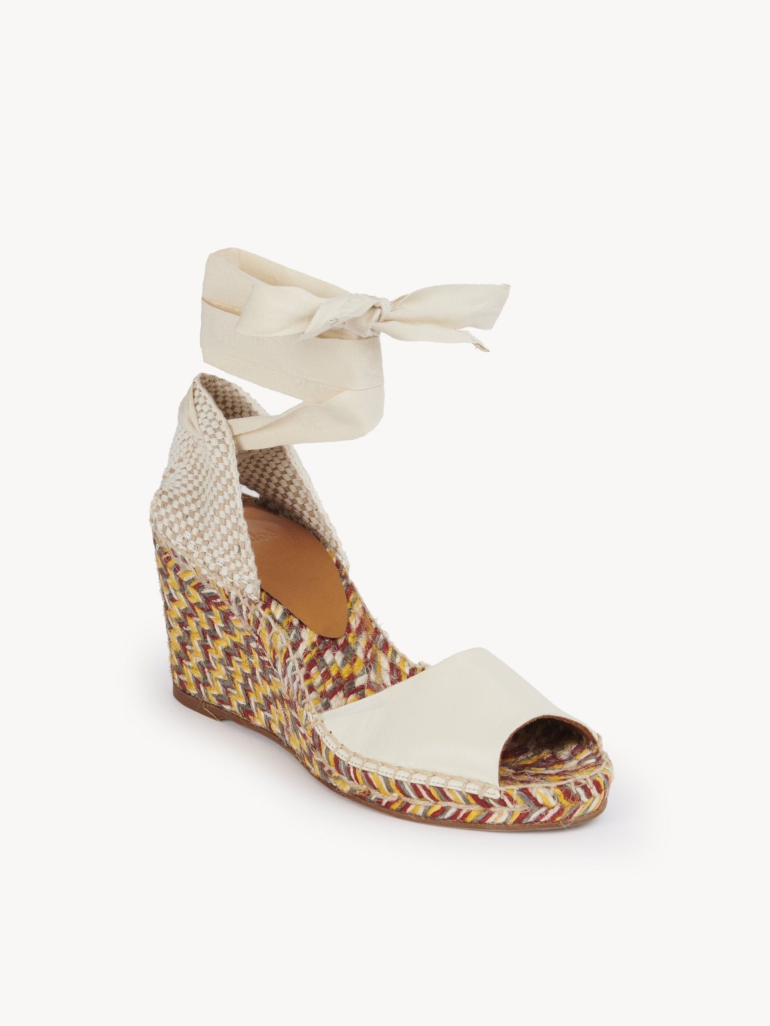 Chloe o1loc1c0325 CHC23 PiIa Espadrilla Sandals in Cream Size US 11 / IT 41 - 4 Thumbnail