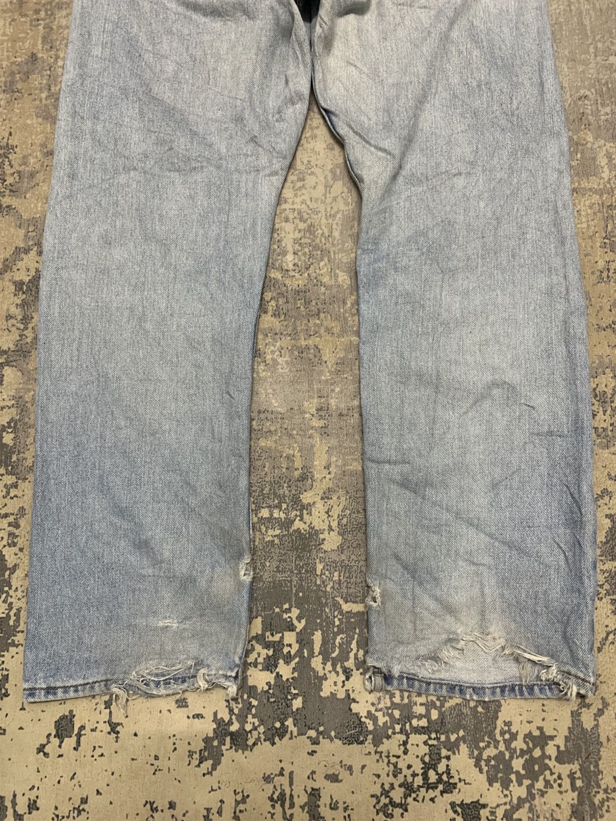 Levi's Vintage 90s Levi's 505 Regular Fit Distressed Denim 36x32.5 Size US 36 / EU 52 - 8 Thumbnail