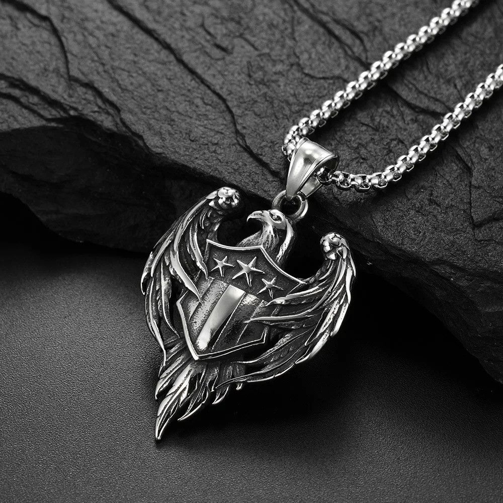Other Double Sided Retro Army Eagle Pendant Necklace Size ONE SIZE - 2 Thumbnail