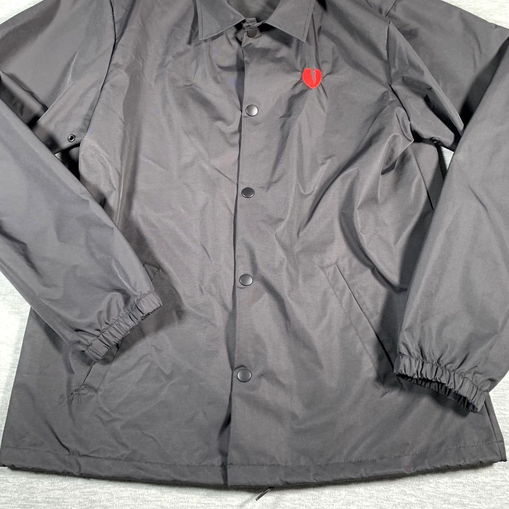 Coach Riot Society Jacket Mens XL Black Coach Snap Front Embroidered Heart Size US XL / EU 56 / 4 - 3 Thumbnail