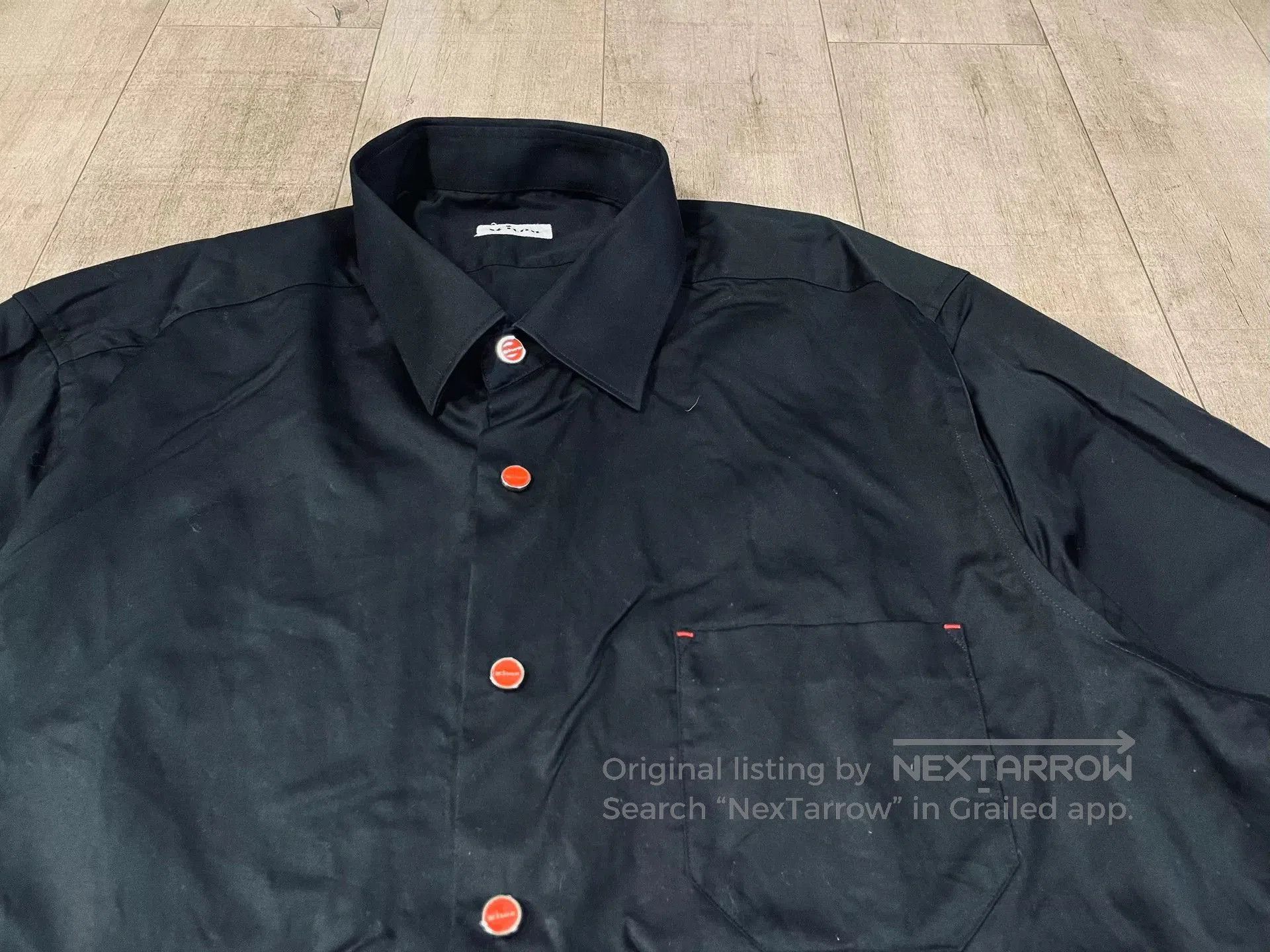 Vintage Black Tencel Cotton Long. Size US M / EU 48-50 / 2 - 1 Thumbnail
