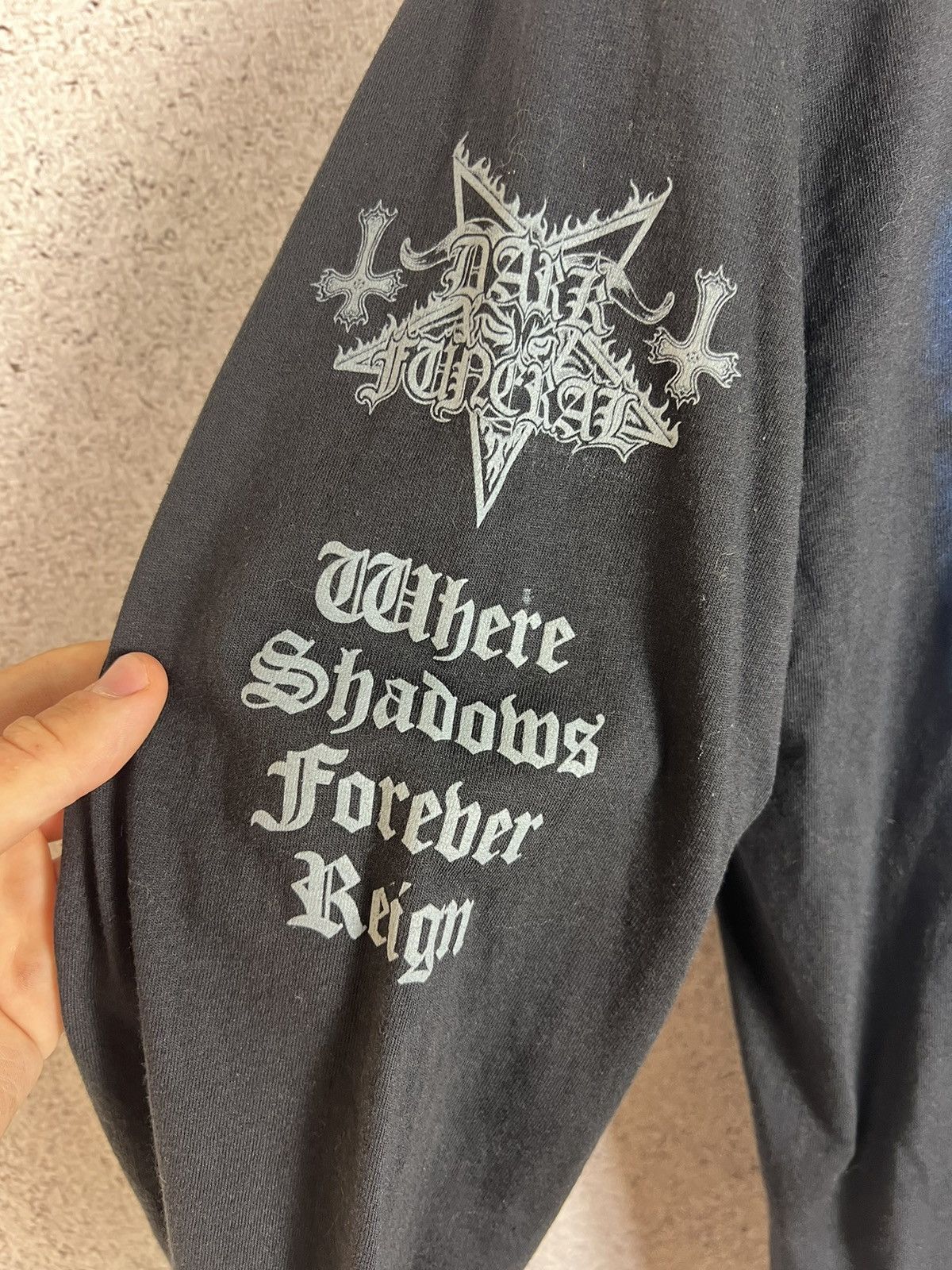 Band Tees Vintage Dark Funeral Where Shadows Forever Reign Longsleeve Size US M / EU 48-50 / 2 - 7 Thumbnail