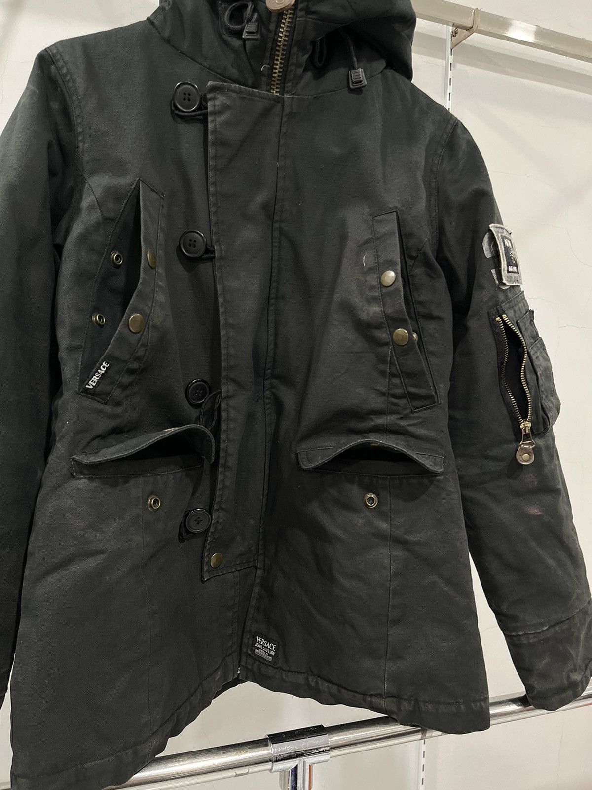 Versace Jeans Couture Versace Jeans Couture Fur Parka Canvas Duck Material Size US L / EU 52-54 / 3 - 4 Thumbnail