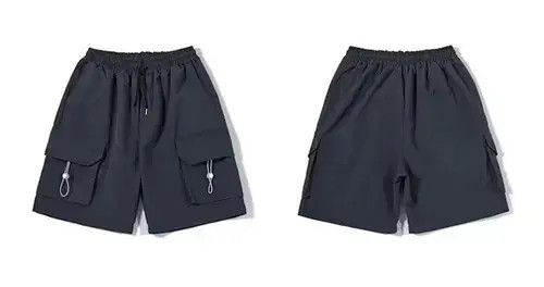 High Sport × Japanese Brand × Jean 21SS Indigo Union Japan Dark Grey Functional Worker Shorts Size US 30 / EU 46 - 2 Thumbnail
