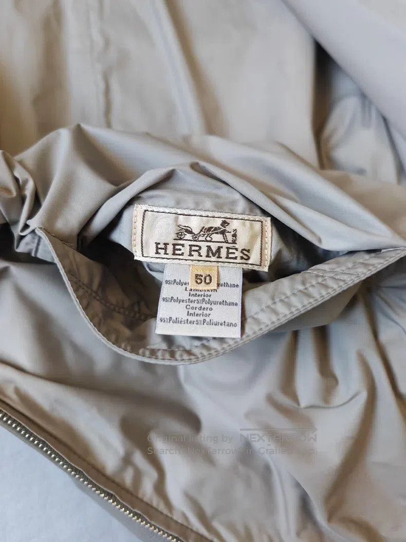 Hermes Hermes Leather jacket, 9 new, elephant grey, two-sided wea Size US M / EU 48-50 / 2 - 4 Thumbnail