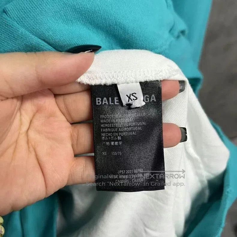 Balenciaga Balenciaga Blue Logo Distressed Hoodie. Size US XS / EU 42 / 0 - 4 Thumbnail