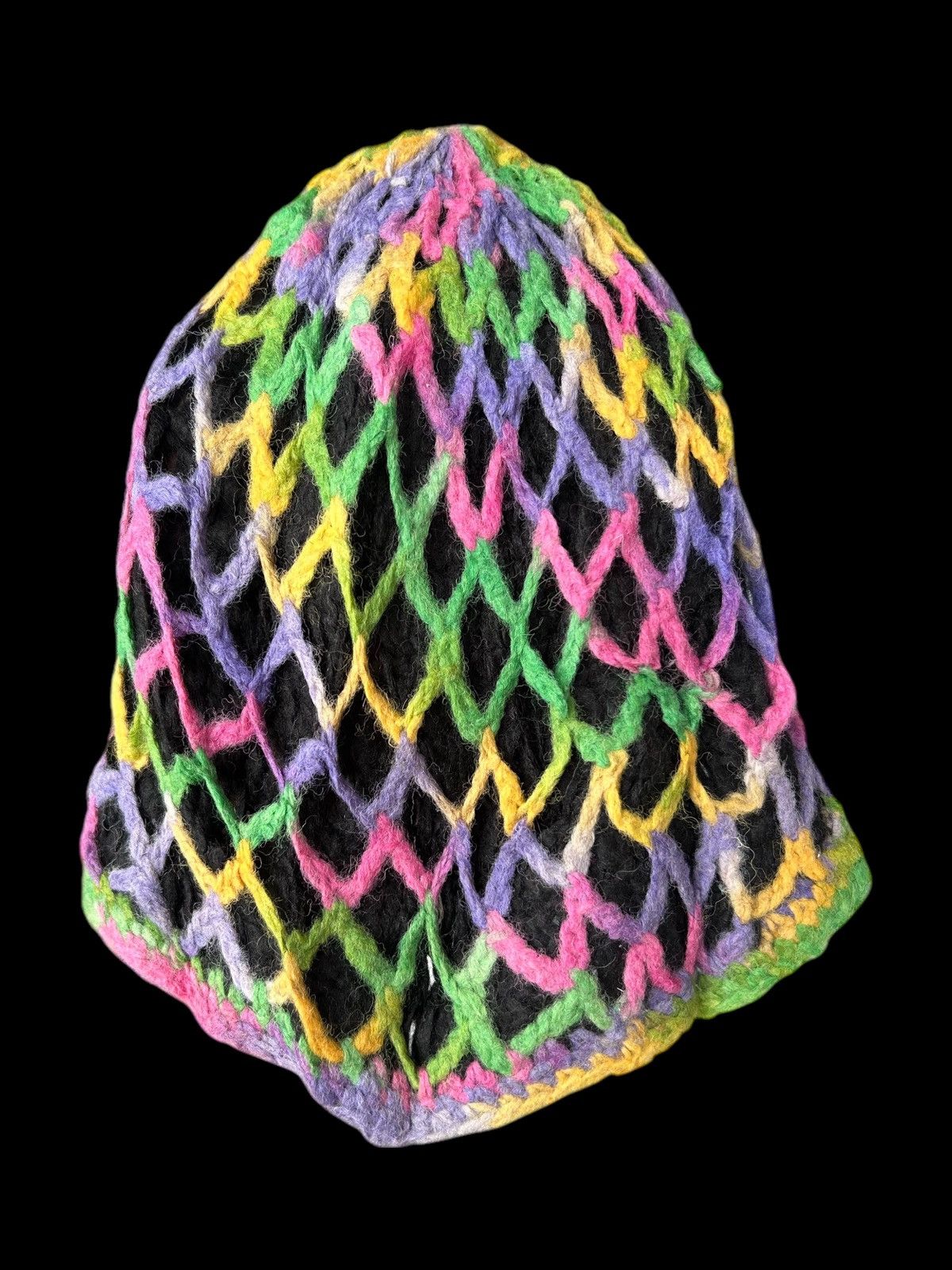 Japanese Brand × Kapital × Vintage Very Rare Crochet Knittee Handmade Beanie Hats ☠️☠️ Size ONE SIZE - 2 Thumbnail