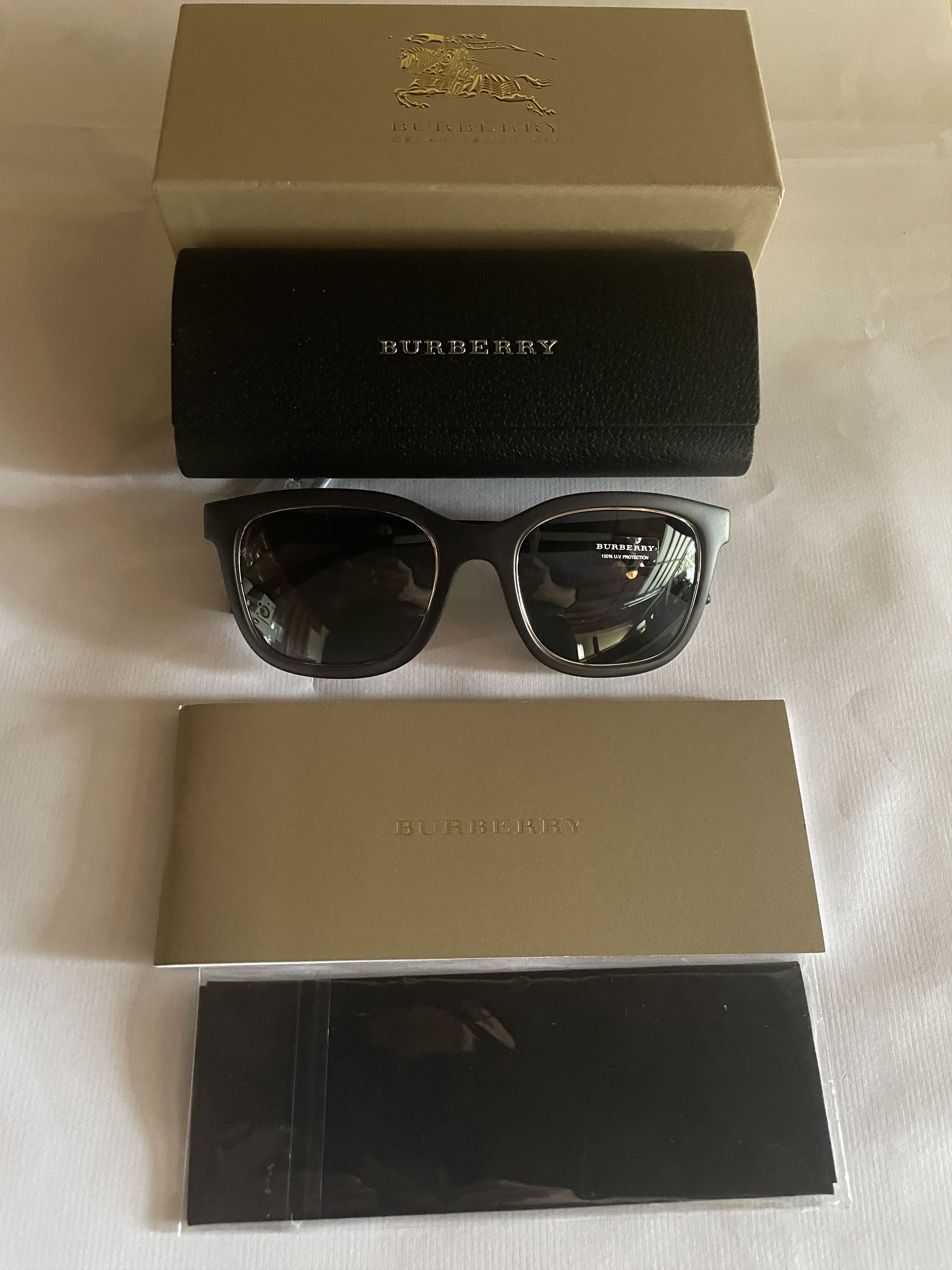 Burberry Burberry BE 4256 3693/87 Square Unisex Sunglasses Size ONE SIZE - 6 Thumbnail