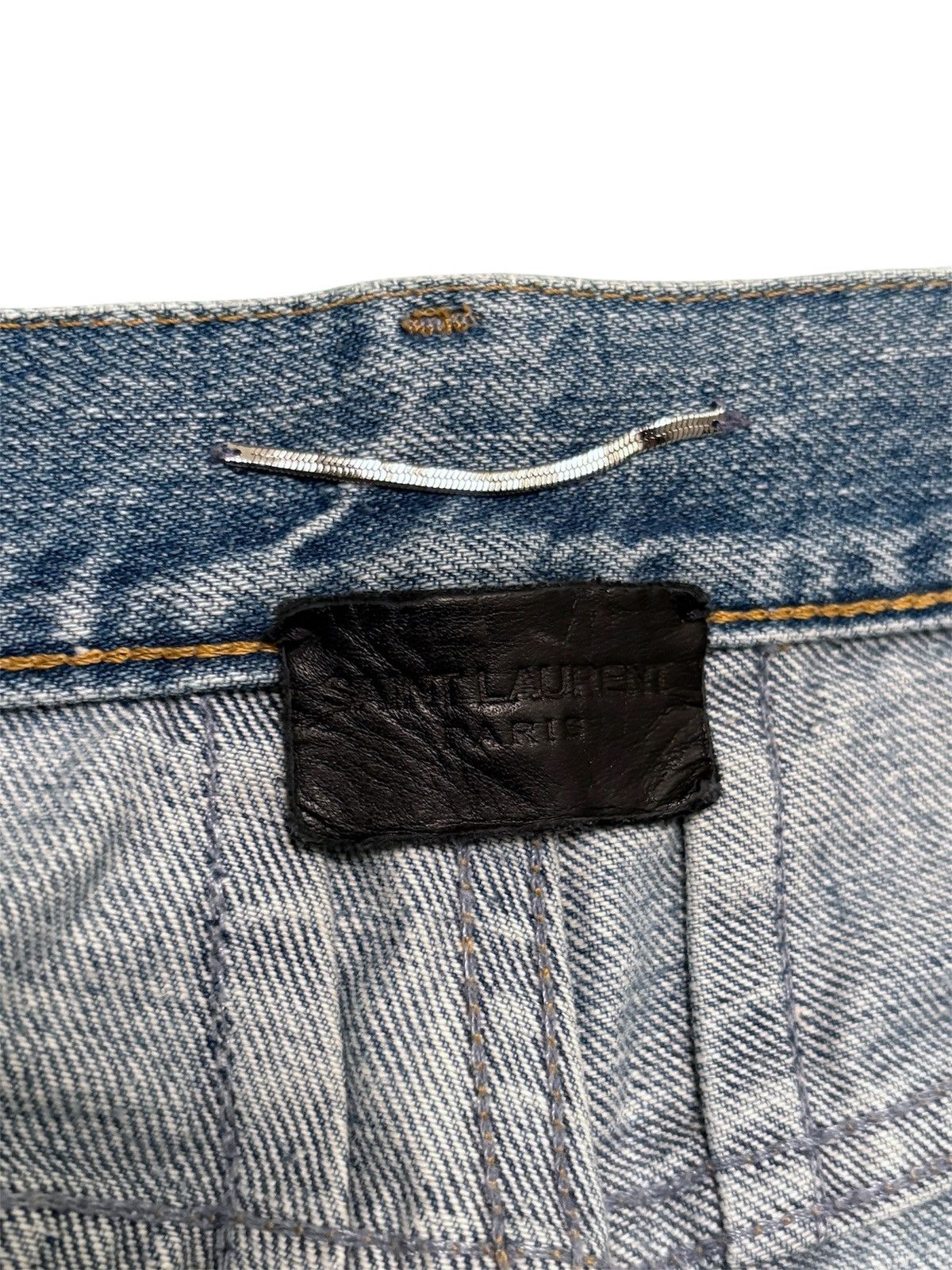 Saint Laurent Paris SS16 Surf Sound Knee Repair Denim Size US 32 / EU 48 - 5 Thumbnail