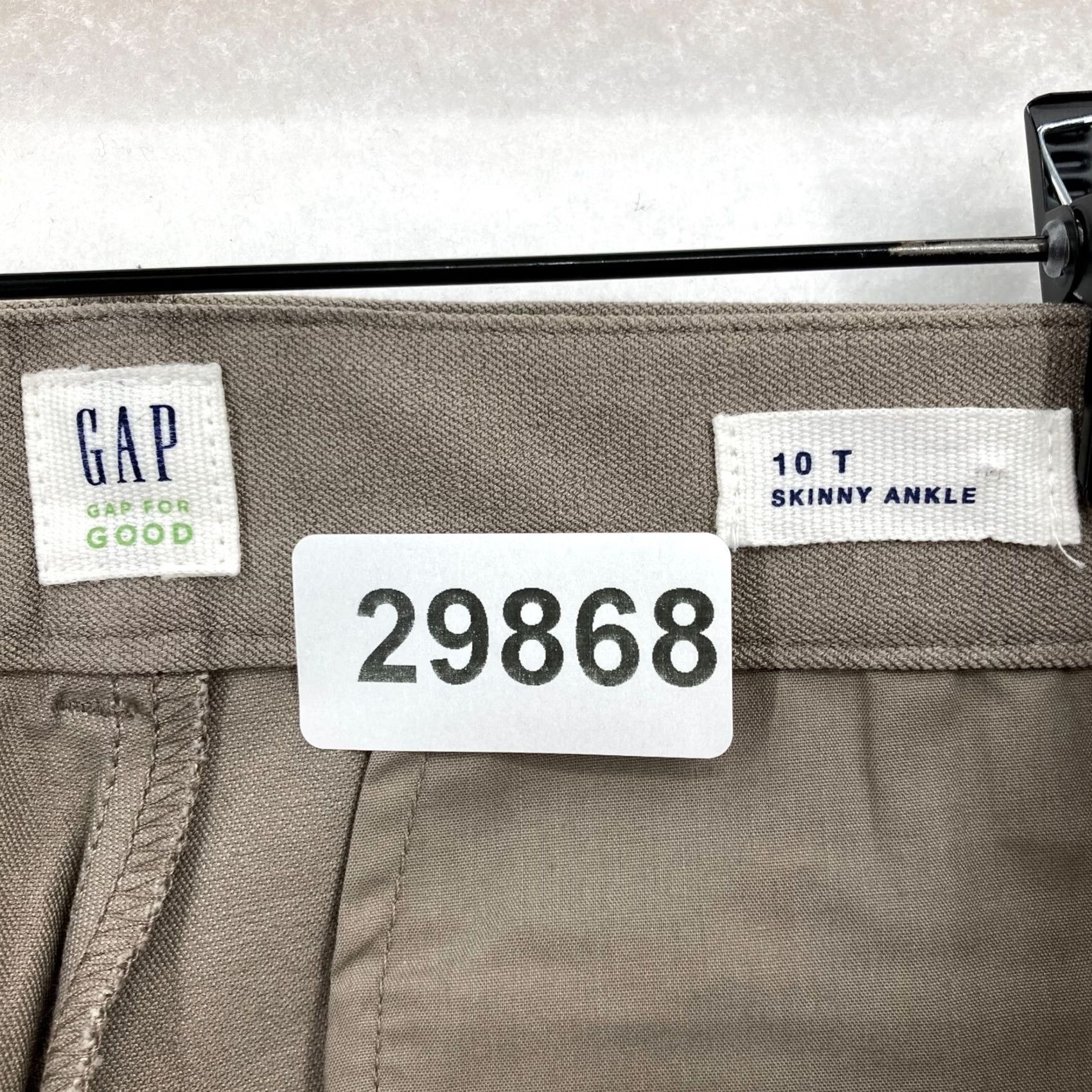 Gap GAP Skinny Ankle Pants Women's 10 Tall Beige Stretch Career Casual Workwear Regular Size 10 Tall Size 32" / US 10 / IT 46 - 5 Thumbnail