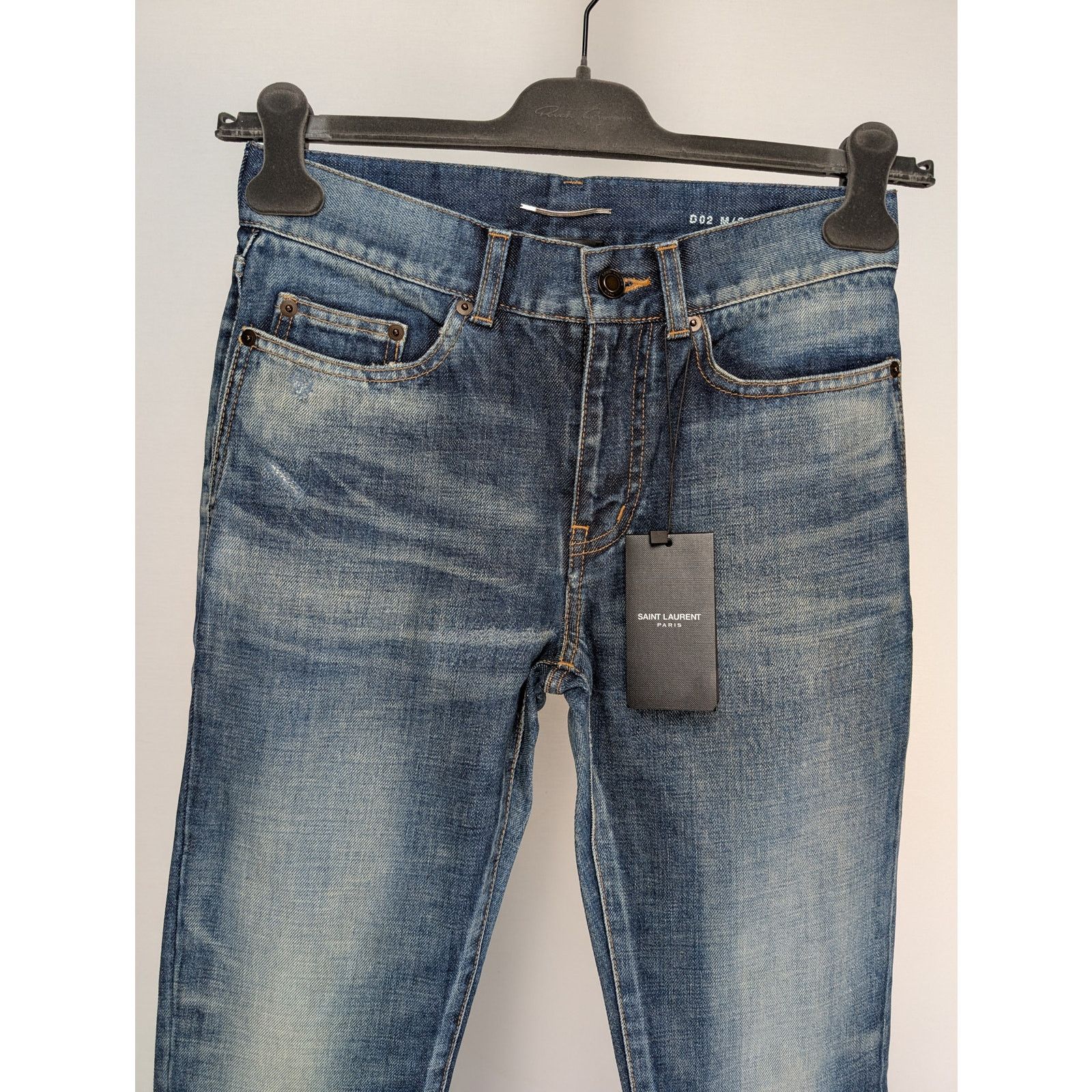 Saint Laurent Paris o1rshd1 Denim Jeans in Blue Size US 27 - 2 Thumbnail