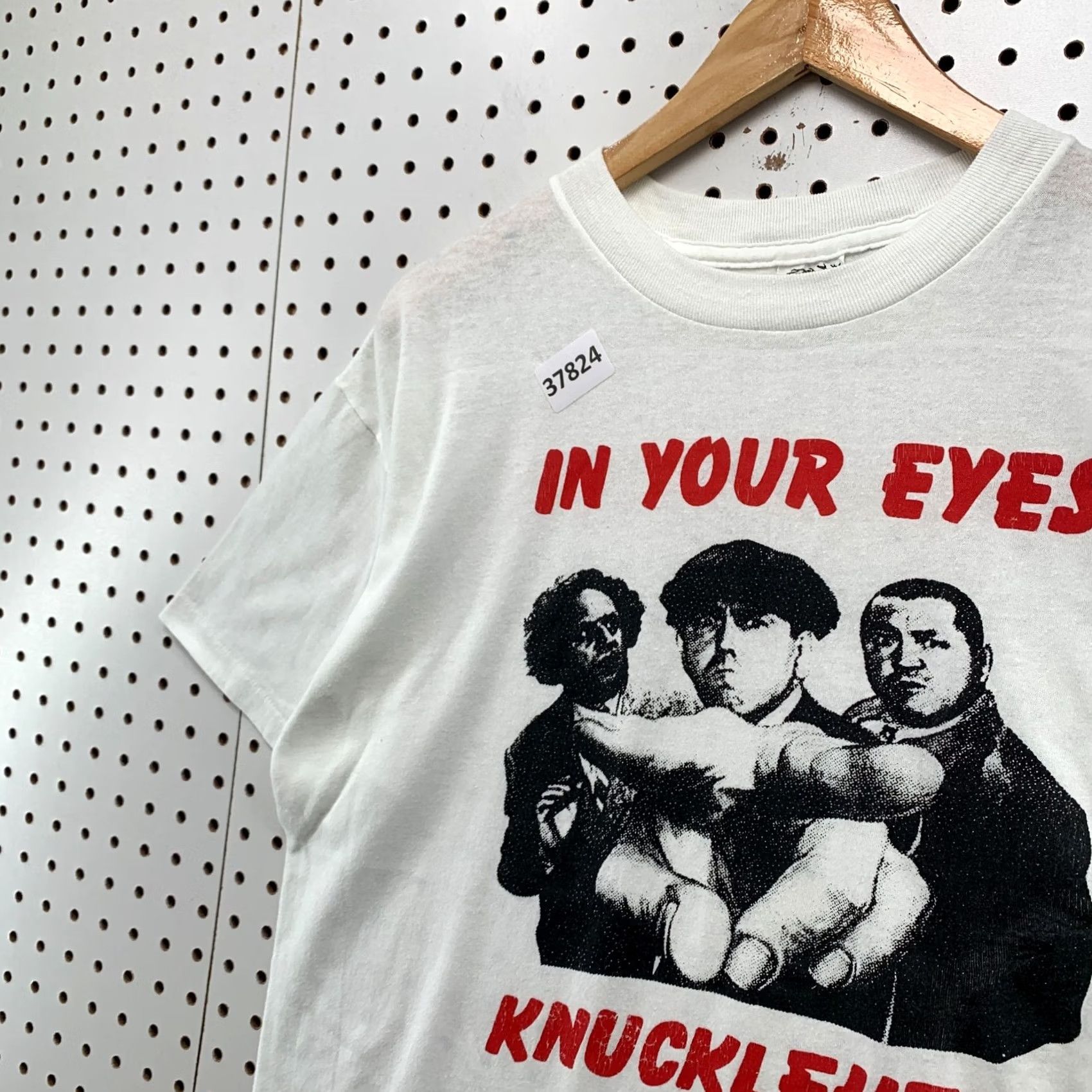 Vintage VINTAGE Three Stooges Shirt Mens Large White Single Stitch Knuckle Head 90s Movie Size US L / EU 52-54 / 3 - 6 Thumbnail