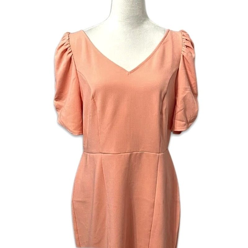 Other Chelsea 28 Sheath Dress V-Neck Stretchable L Pink Womens NWT Size L / US 10 / IT 46 - 2 Thumbnail