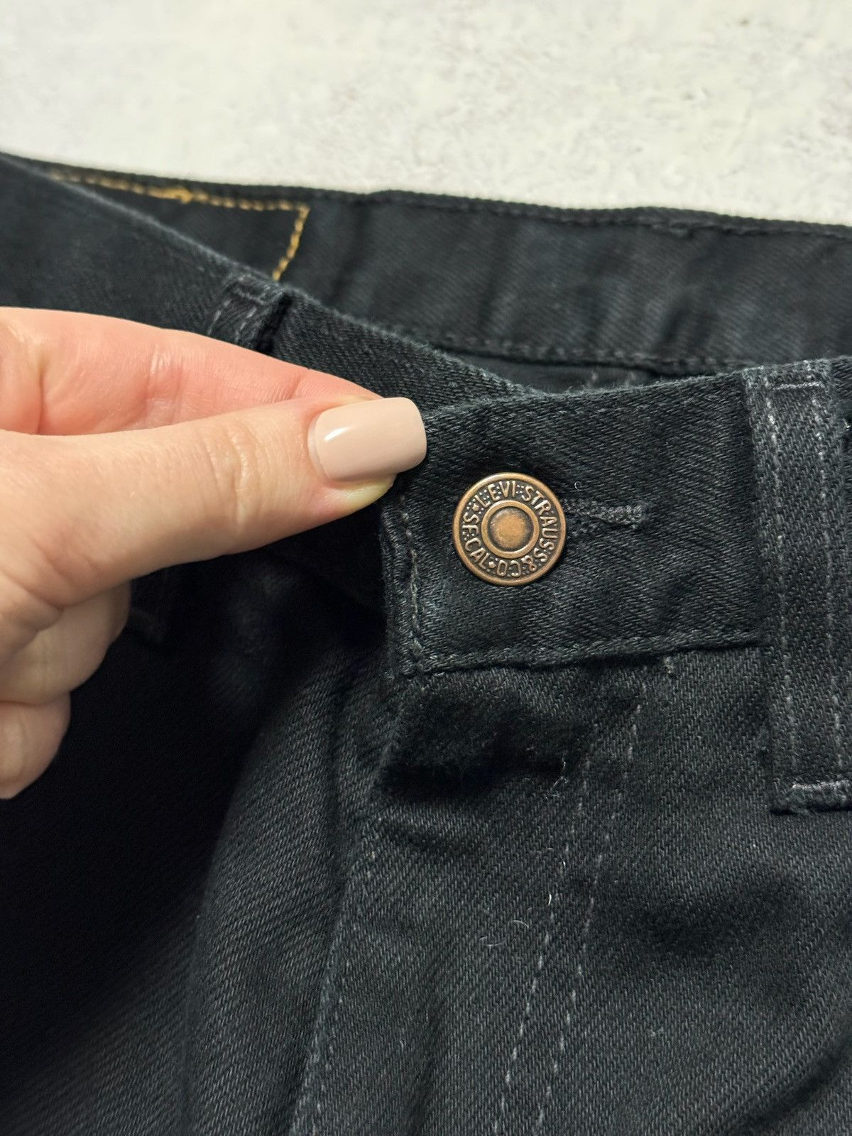 Levi's × Vintage Vintage Levis 751 Jeans Denim Pants Straight Black Y2K 90s Size US 32 / EU 48 - 8 Thumbnail