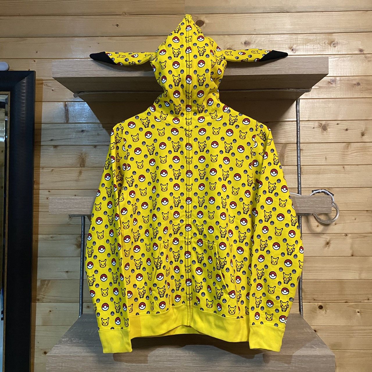 Bape x Pokémon Pikachu Full Zip Hoodie (Free Bape Hanes Tee)