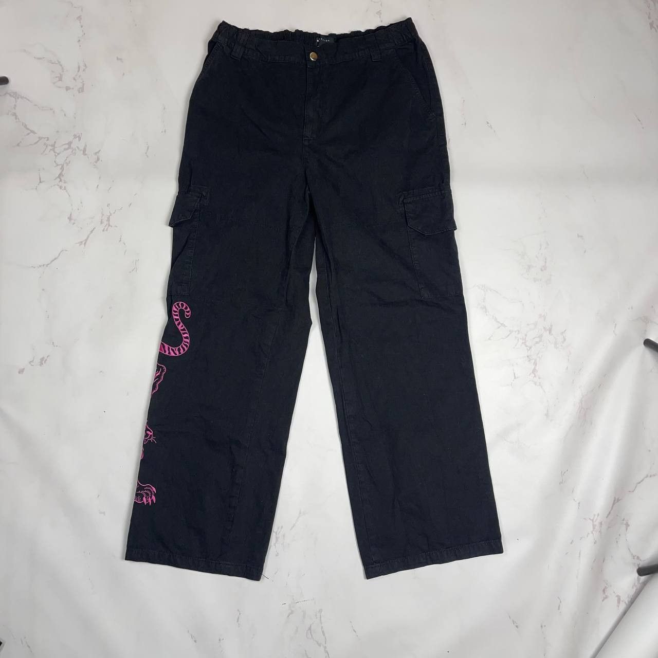 Asos Vintage Asos Cargo baggy pink tiger y2k streetwear Size US 34 / EU 50 - 2 Thumbnail