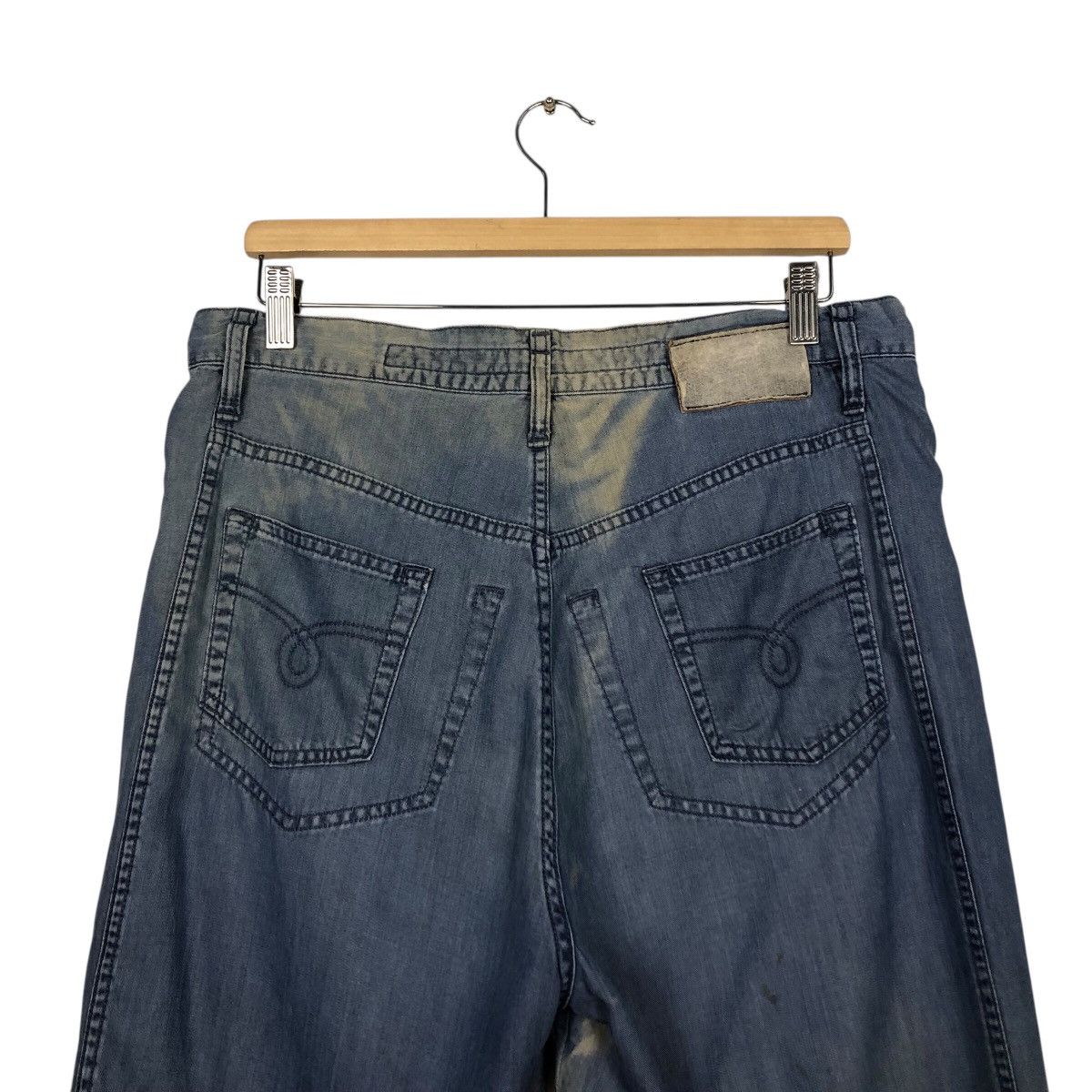 Marithe + Francois Girbaud French Workwear Blue Wide Pants – Marthe Girbaud Size 32" / US 10 / IT 46 - 10 Thumbnail