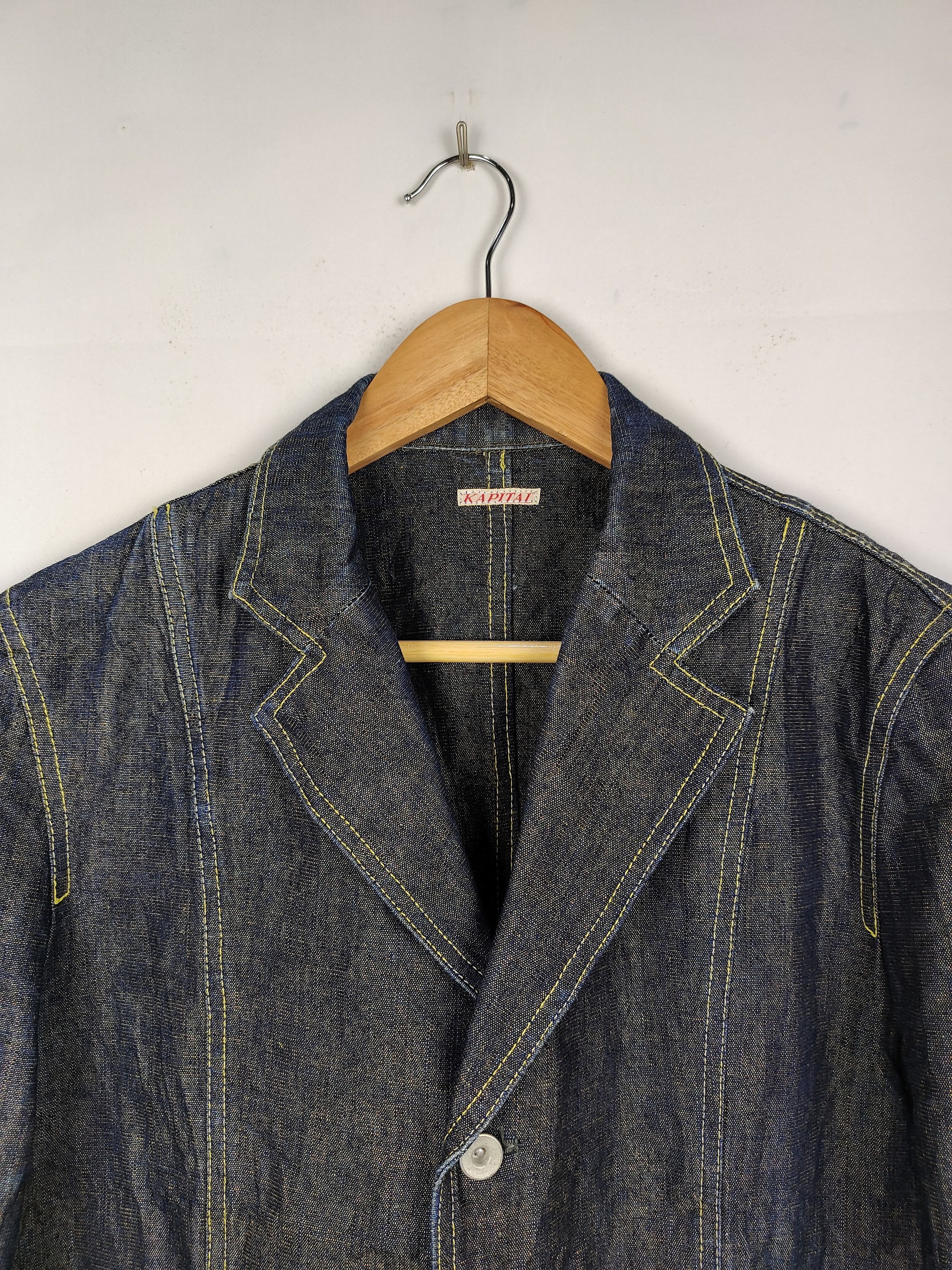 Kapital Kapital Denim Open Collar Jacket Size US M / EU 48-50 / 2 - 2 Thumbnail