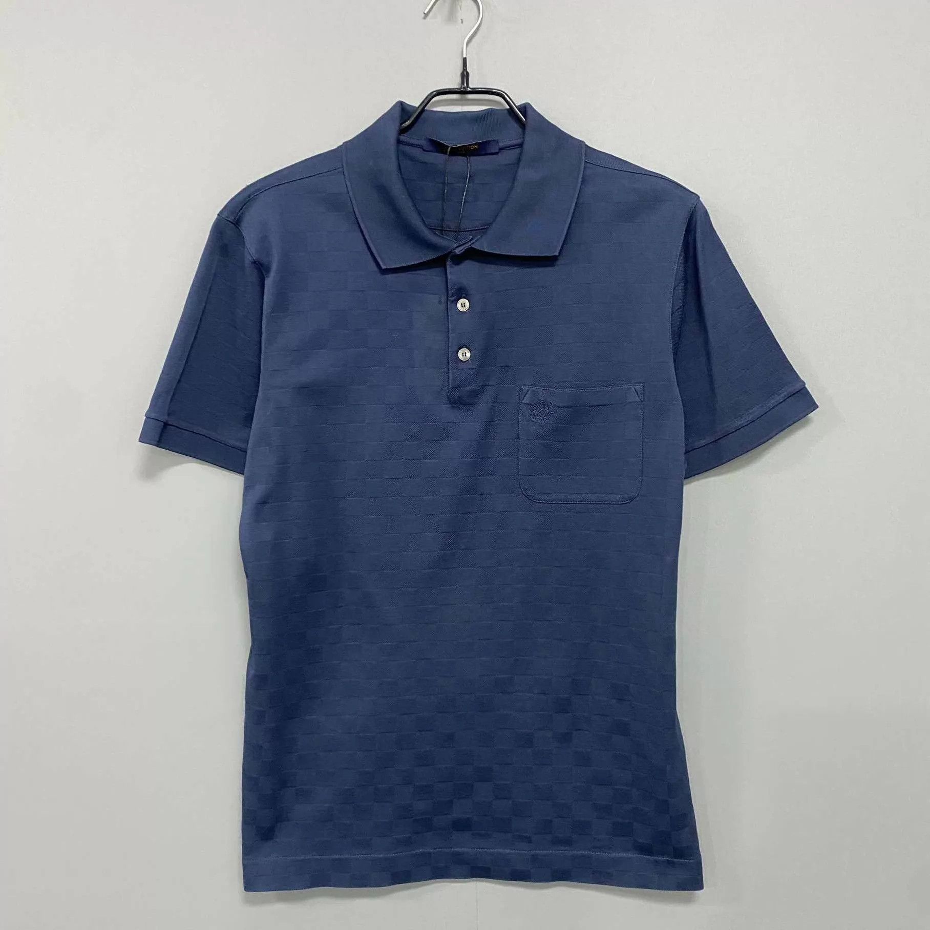 Louis Vuitton LV Navy Checkerboard Short Sleeve T-shirt L Size US L / EU 52-54 / 3 - 2 Thumbnail