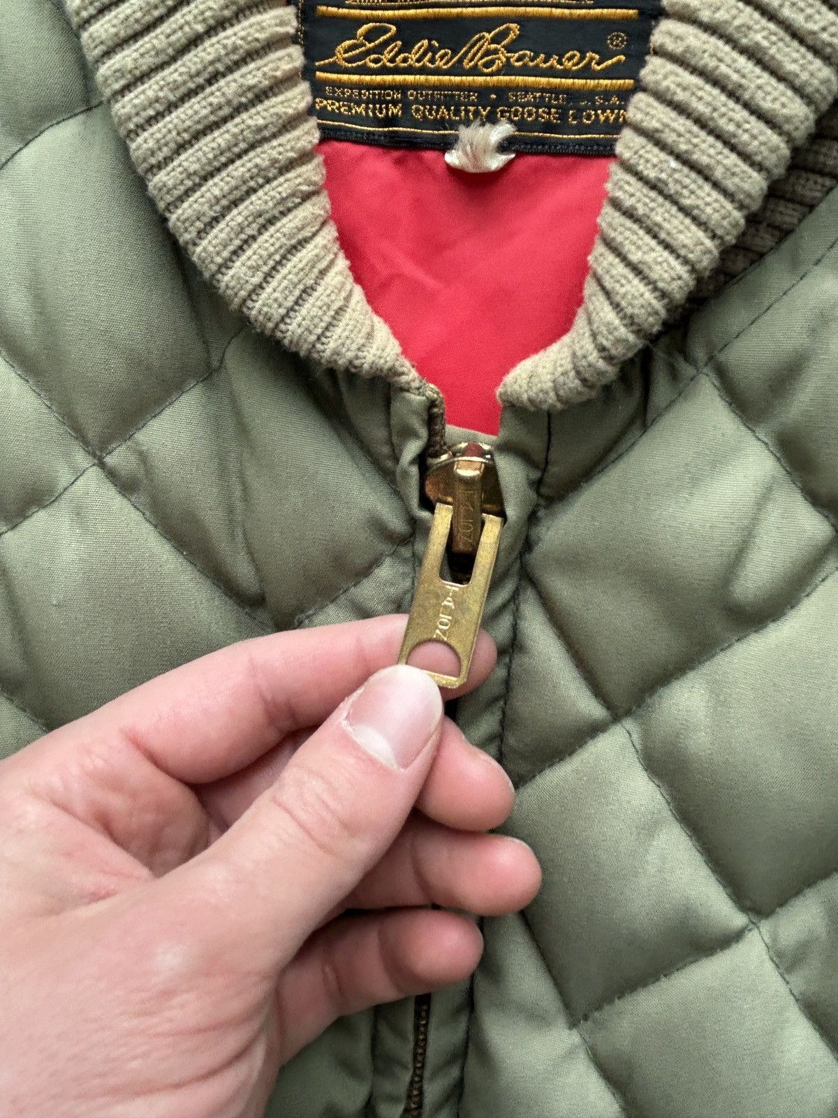 Eddie Bauer Vintage 70s Eddie Bauer Diamond Quilted Down Puffer Jacket Size US XL / EU 56 / 4 - 3 Thumbnail
