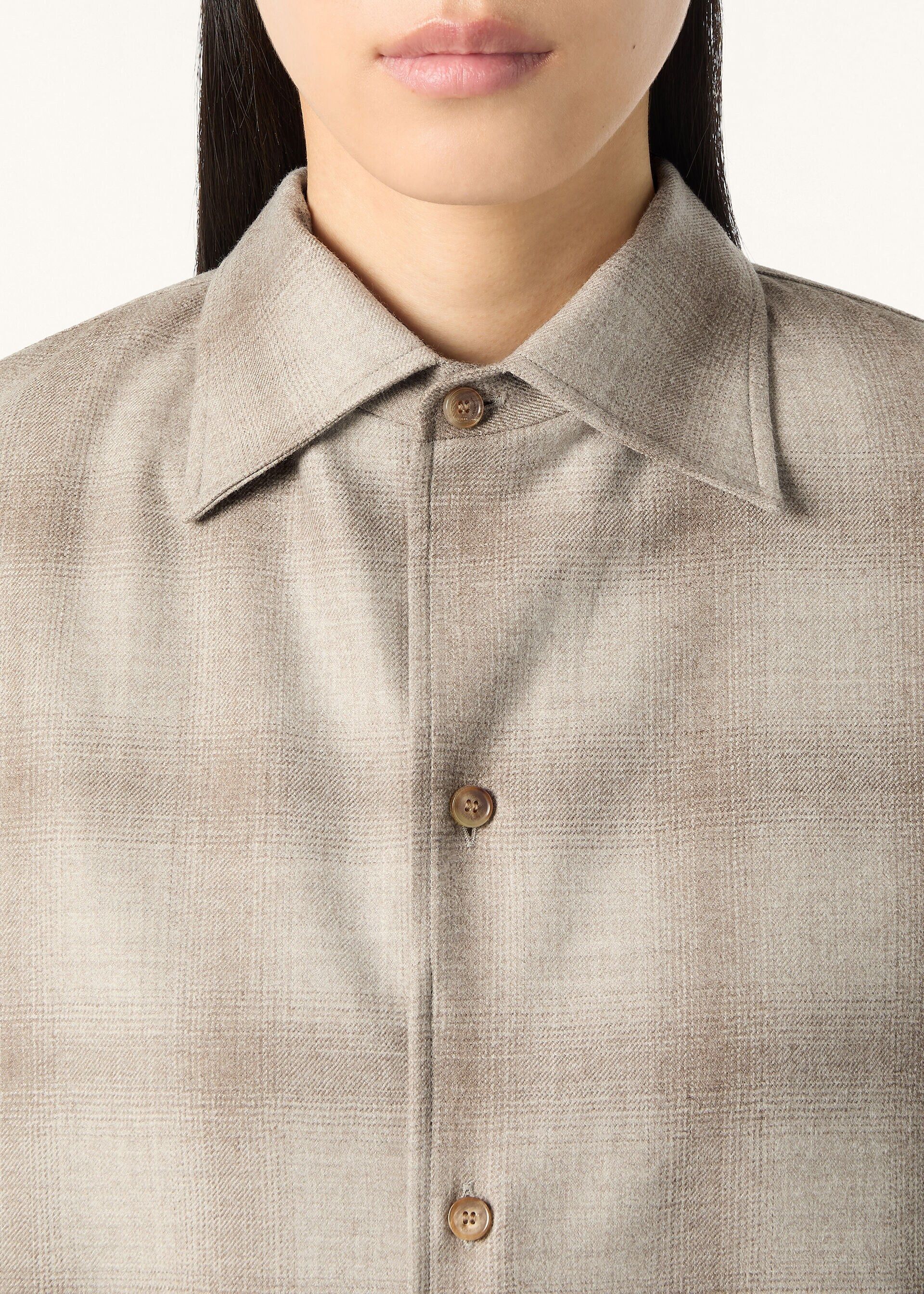 Loro Piana os11x0426 FAR0347 Franco Shirt in Light Brown Size XS / US 0-2 / IT 36-38 - 3 Thumbnail
