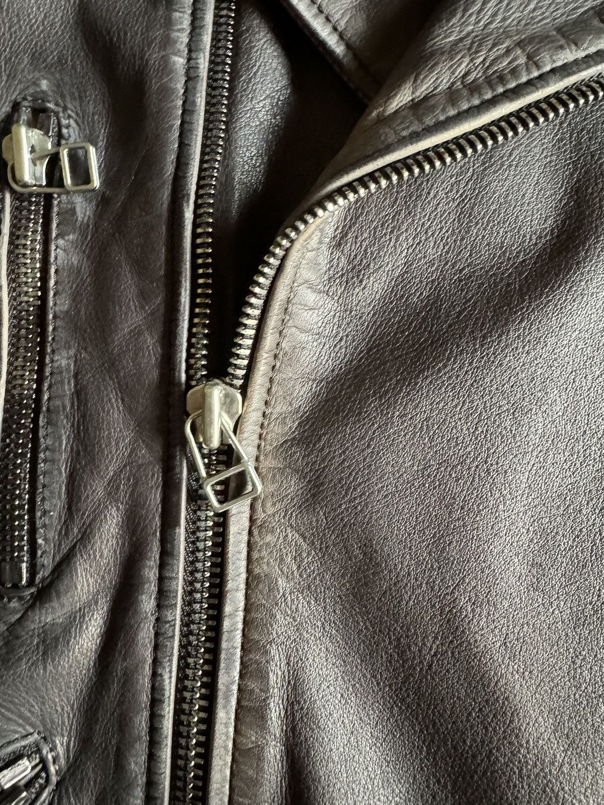 Faith Connexion Black Distressed leather Jacket Size US L / EU 52-54 / 3 - 8 Thumbnail