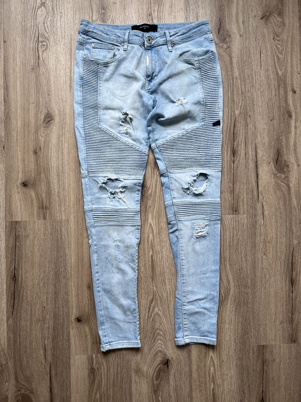 Represent Clo. 2 IN 1 REPRESENT Distressed Biker Pants Jeans Size US 32 / EU 48 - 3 Thumbnail