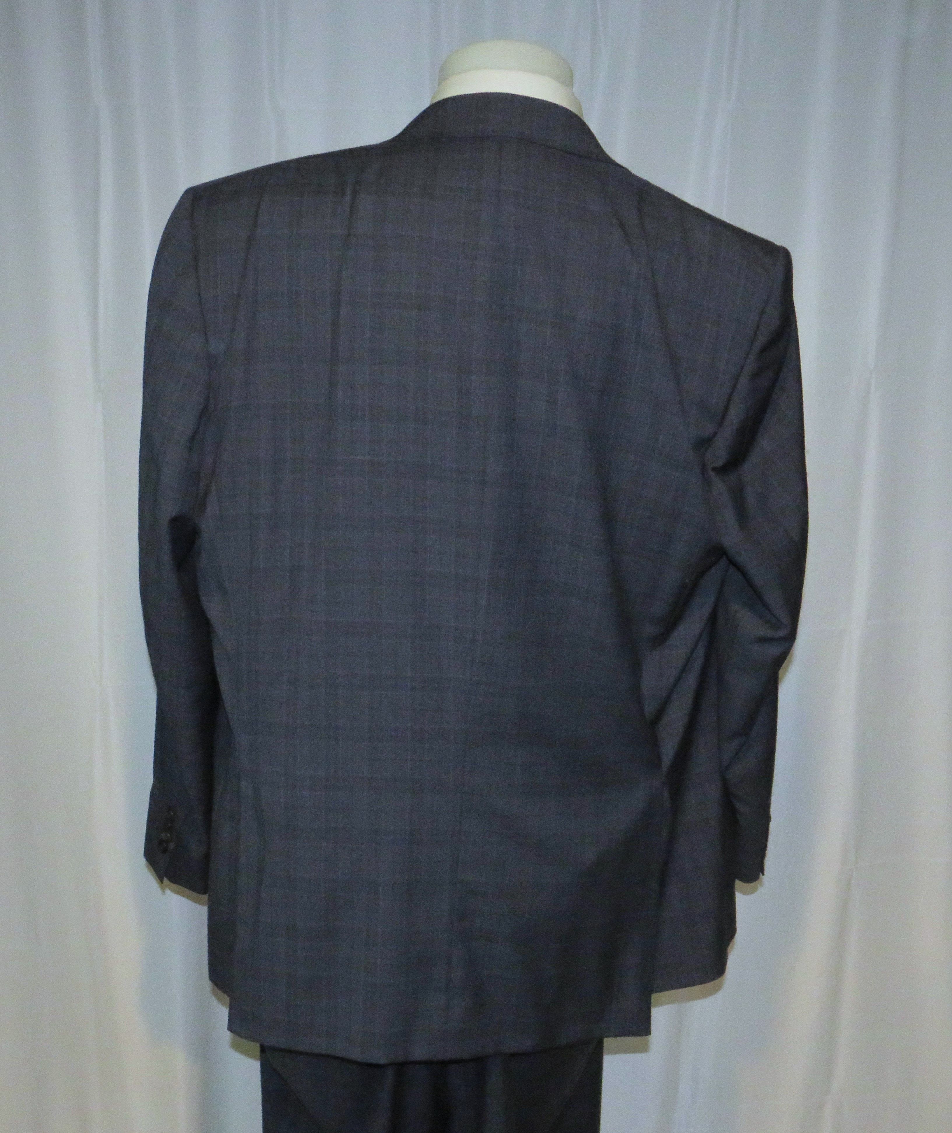 Canali Super 150 Brown Label Blue Plaid Two Button Sui Size 50L - 14 Thumbnail