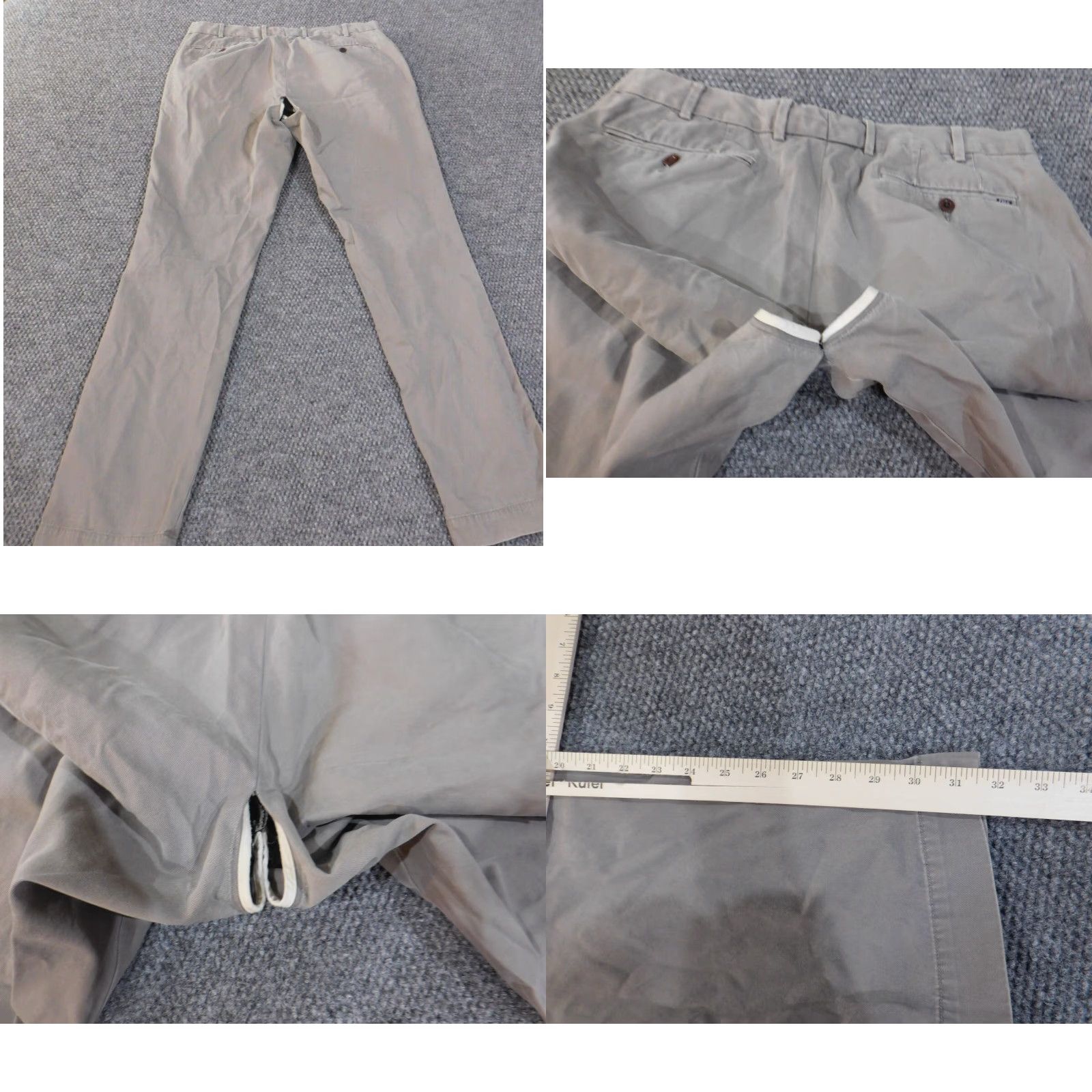 Polo Ralph Lauren Polo Ralph Lauren Pants Mens 34x34 Gray Straight Chino Classic Regular 32 Inseam Logo Front Flat Front Knit Cotton Slant Size US S / EU 44-46 / 1 - 8 Thumbnail