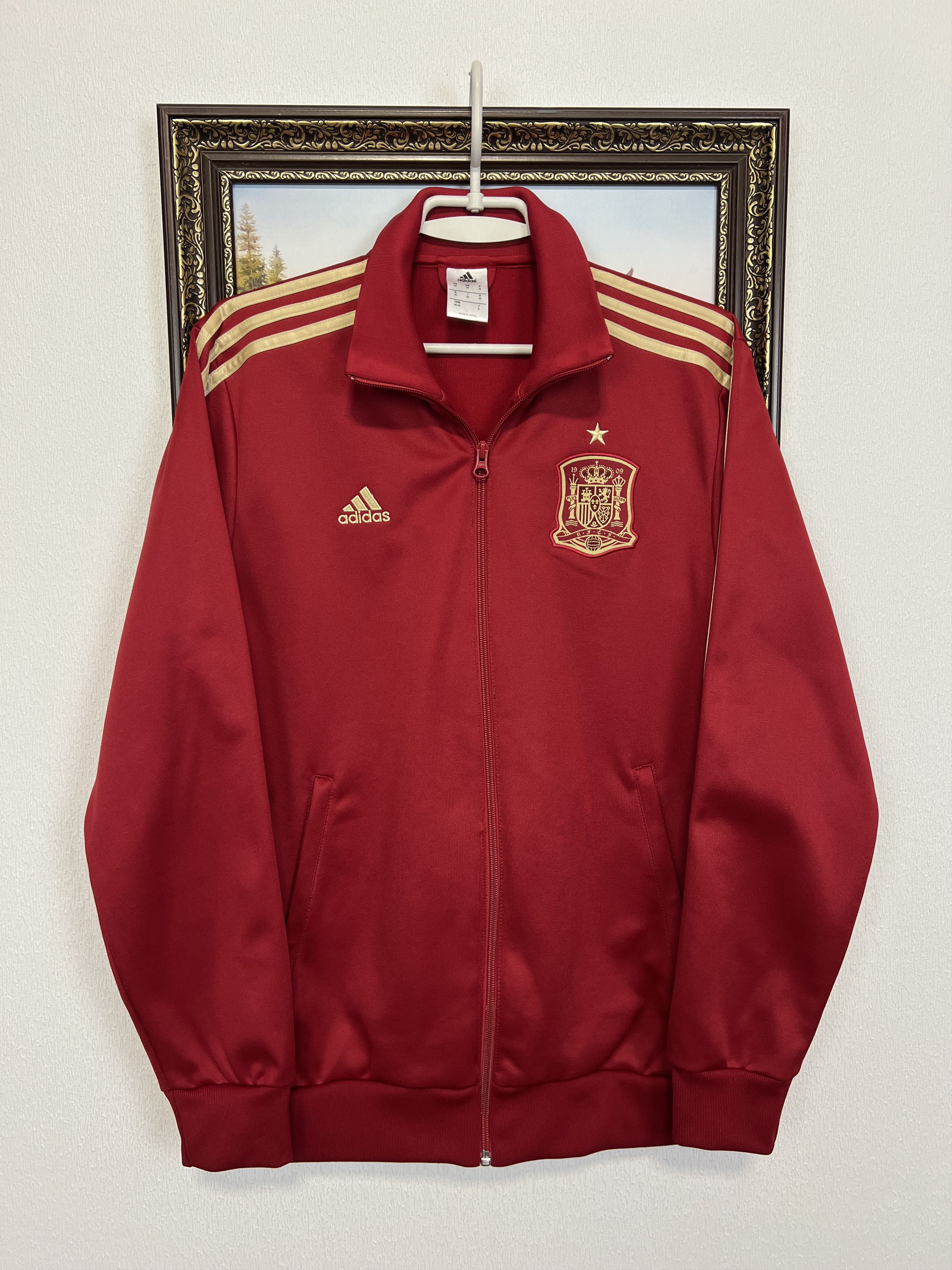 Adidas Adidas Originals Spain Football Jacket Soccer Track Top Zip Size US M / EU 48-50 / 2 - 1 Thumbnail