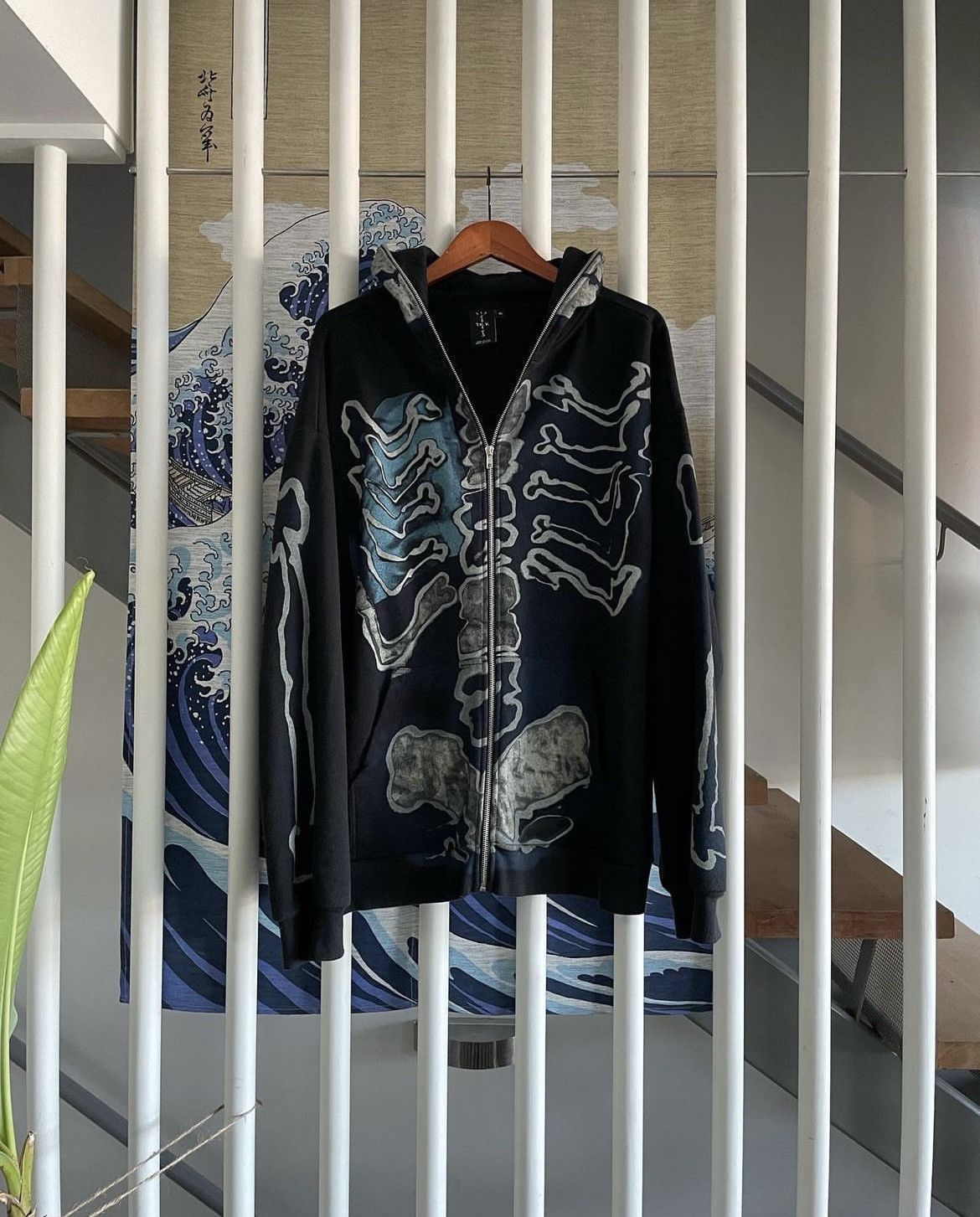 travis scott fragment skeleton hoodie