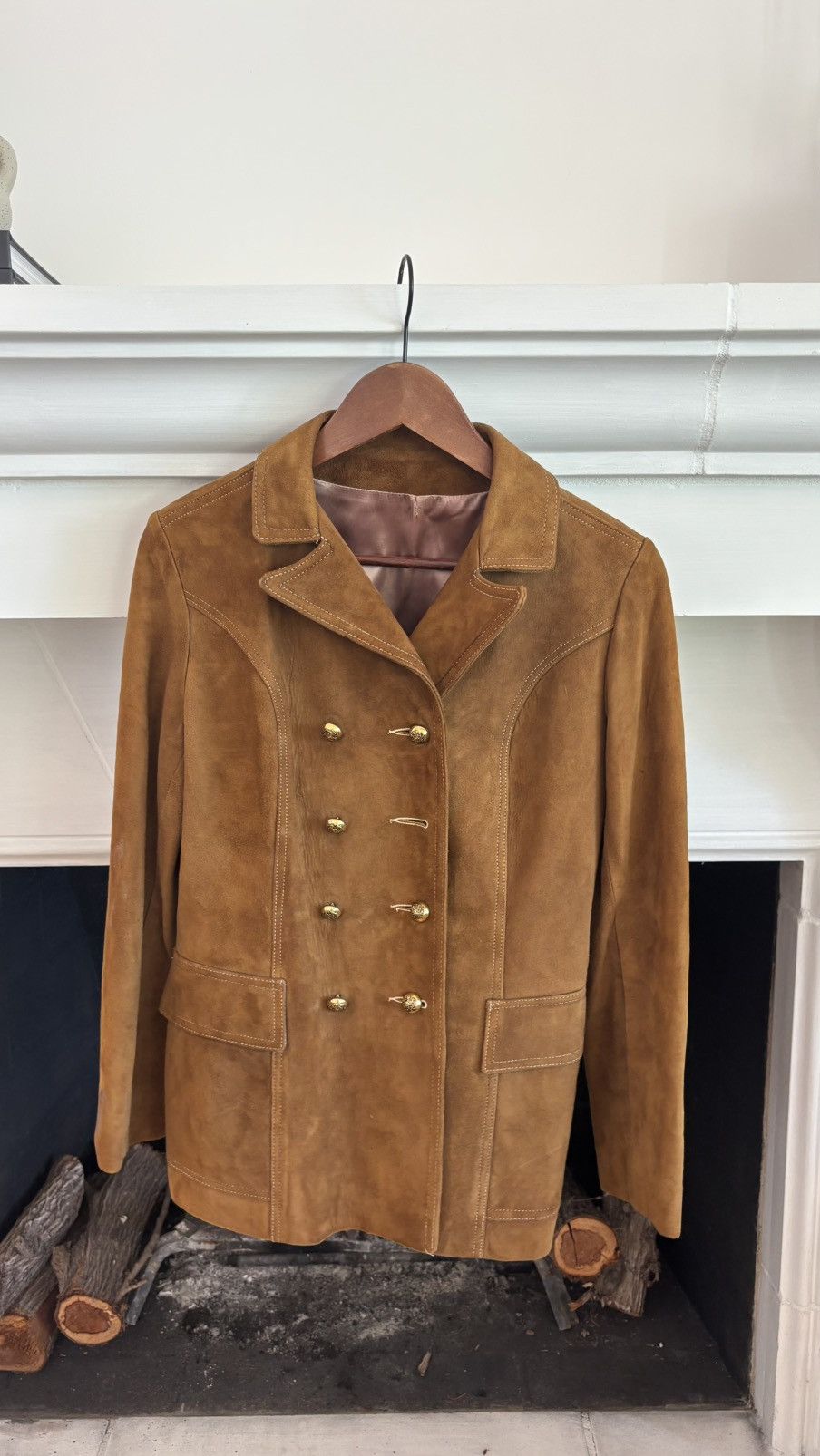 Other Vintage Suede Military Coat Size S / US 4 / IT 40 - 1 Thumbnail
