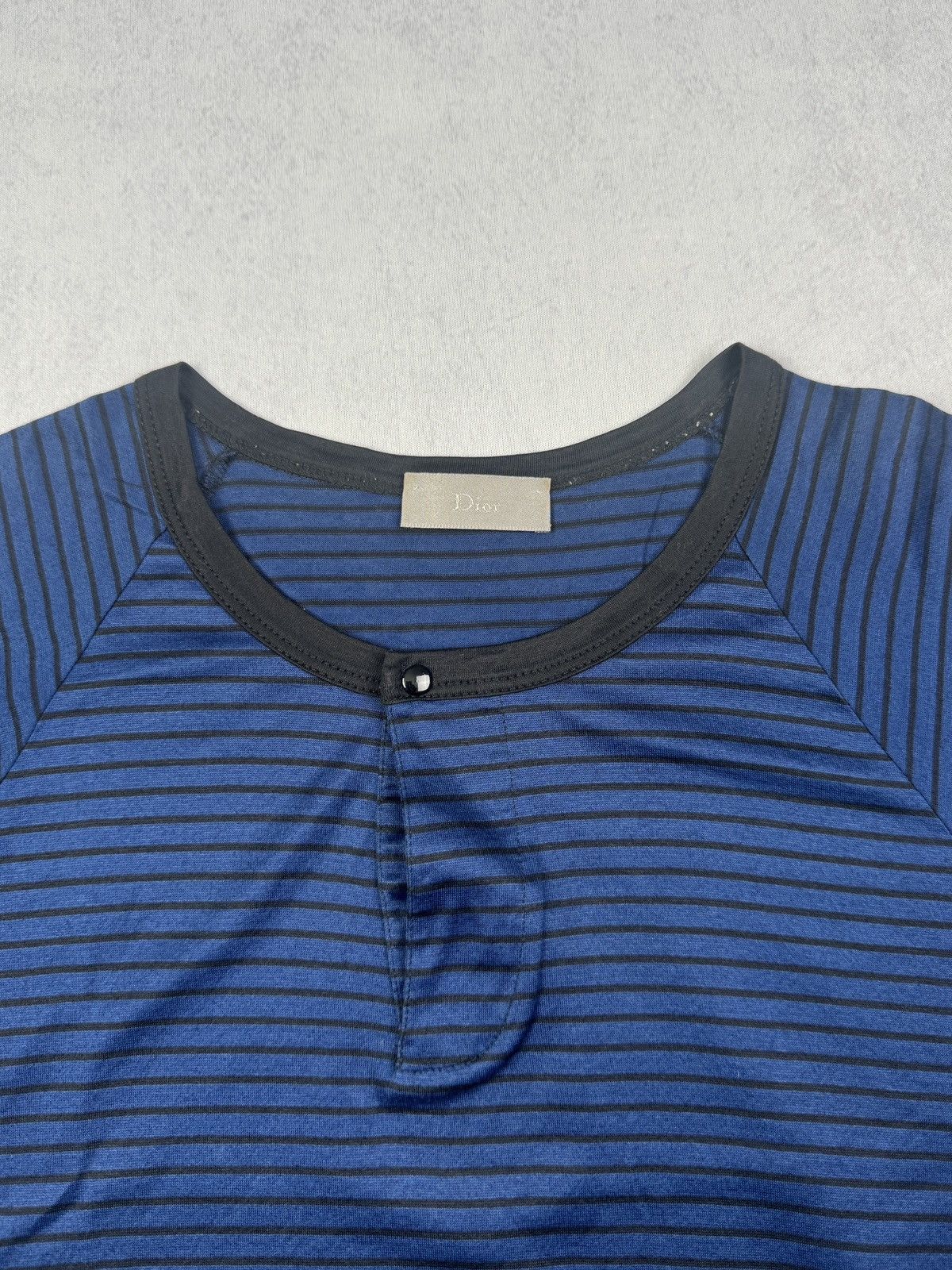 Dior Dior Homme SS06 Striped Henley Shirt Size US S / EU 44-46 / 1 - 4 Thumbnail