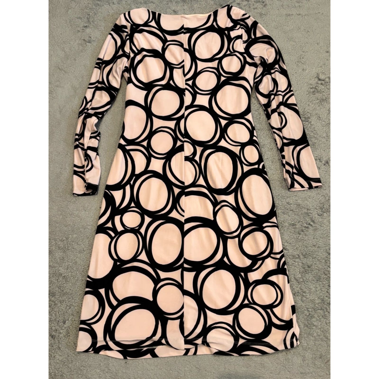 Anne Klein Anne Klein Dress Womens Small Pink Geometric Faux Wrap Long Sleeve Career Dress Size S / US 4 / IT 40 - 5 Thumbnail