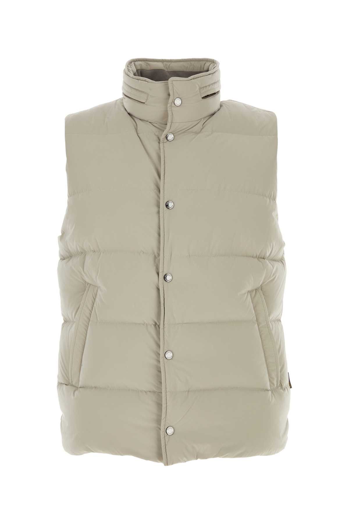 image of Moorer Beige Nylon Gregory Down Jacket in Beige O Tan, Men's (Size Large)