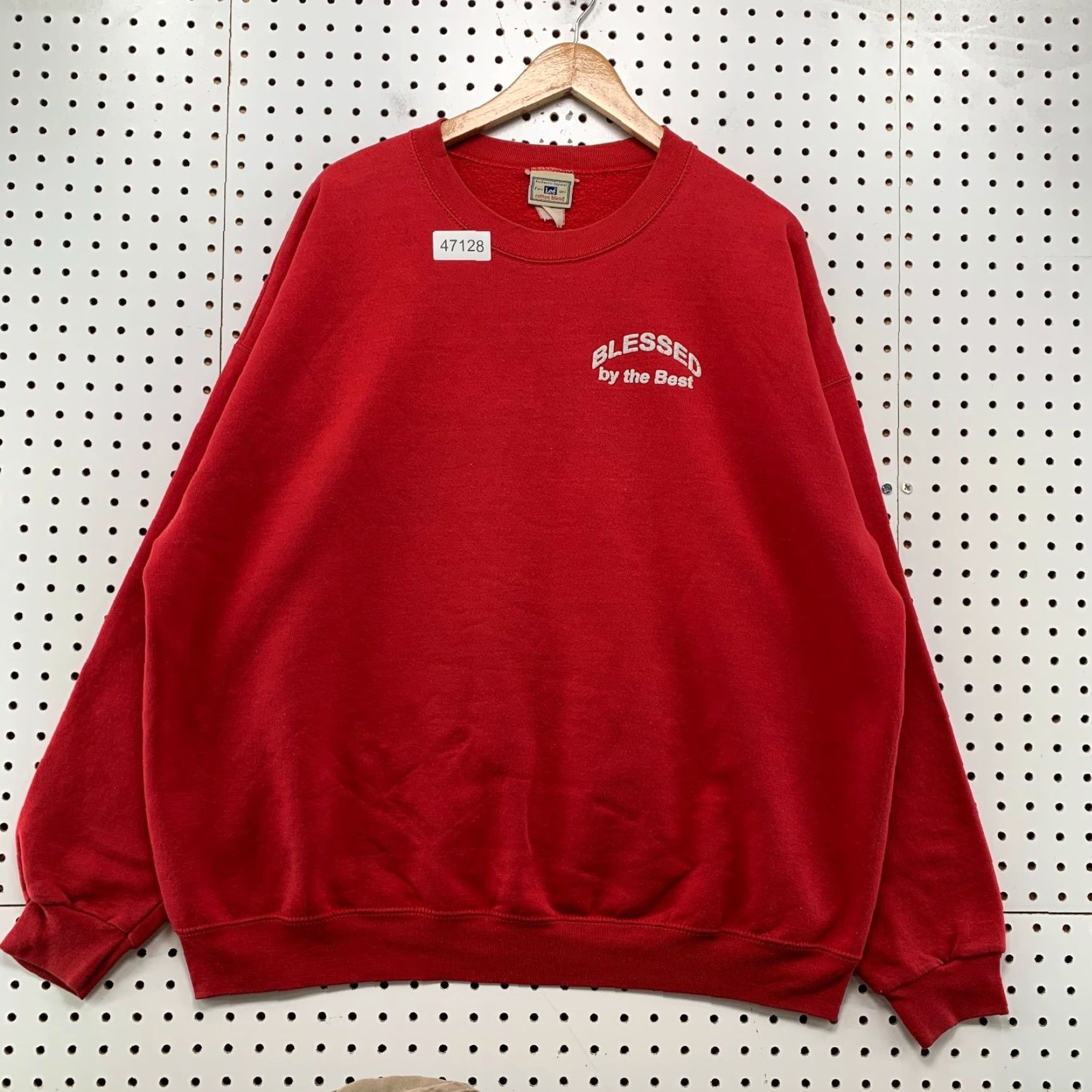 Lee VINTAGE Lee Sweatshirt Mens 3XL Red 90s Religious Crewneck USA Size US XXL / EU 58 / 5 - 3 Thumbnail