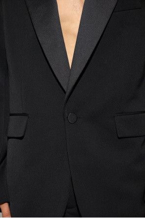 Saint Laurent Paris o1bcso1str1024 Oversized Tuxedo Jacket in Black Size US XS / EU 42 / 0 - 5 Thumbnail