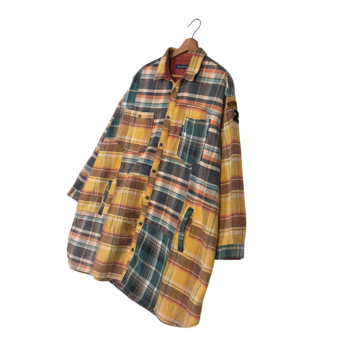 Hysteric Glamour 🔥VINTAGE SHIRT BUTTON JACKET PATCHWORK TARTAN DRUG STORE’S Size US L / EU 52-54 / 3 - 4 Thumbnail