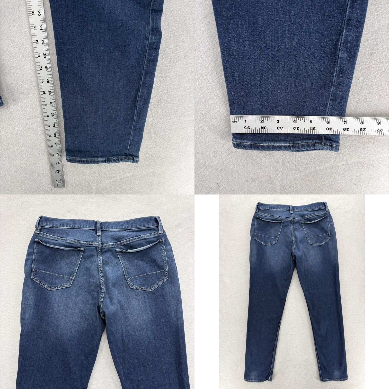 Banana Republic Banana Republic Travel Jeans Mens 36x34 Blue Wash Athletic Tapered Denim Pants Size US 36 / EU 52 - 8 Thumbnail