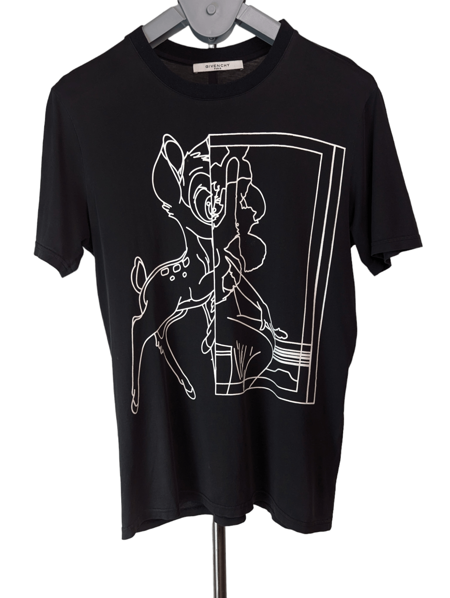 Givenchy GIvenchy white outline bambi cotton t shirt S oversized Size US S / EU 44-46 / 1 - 1 Thumbnail