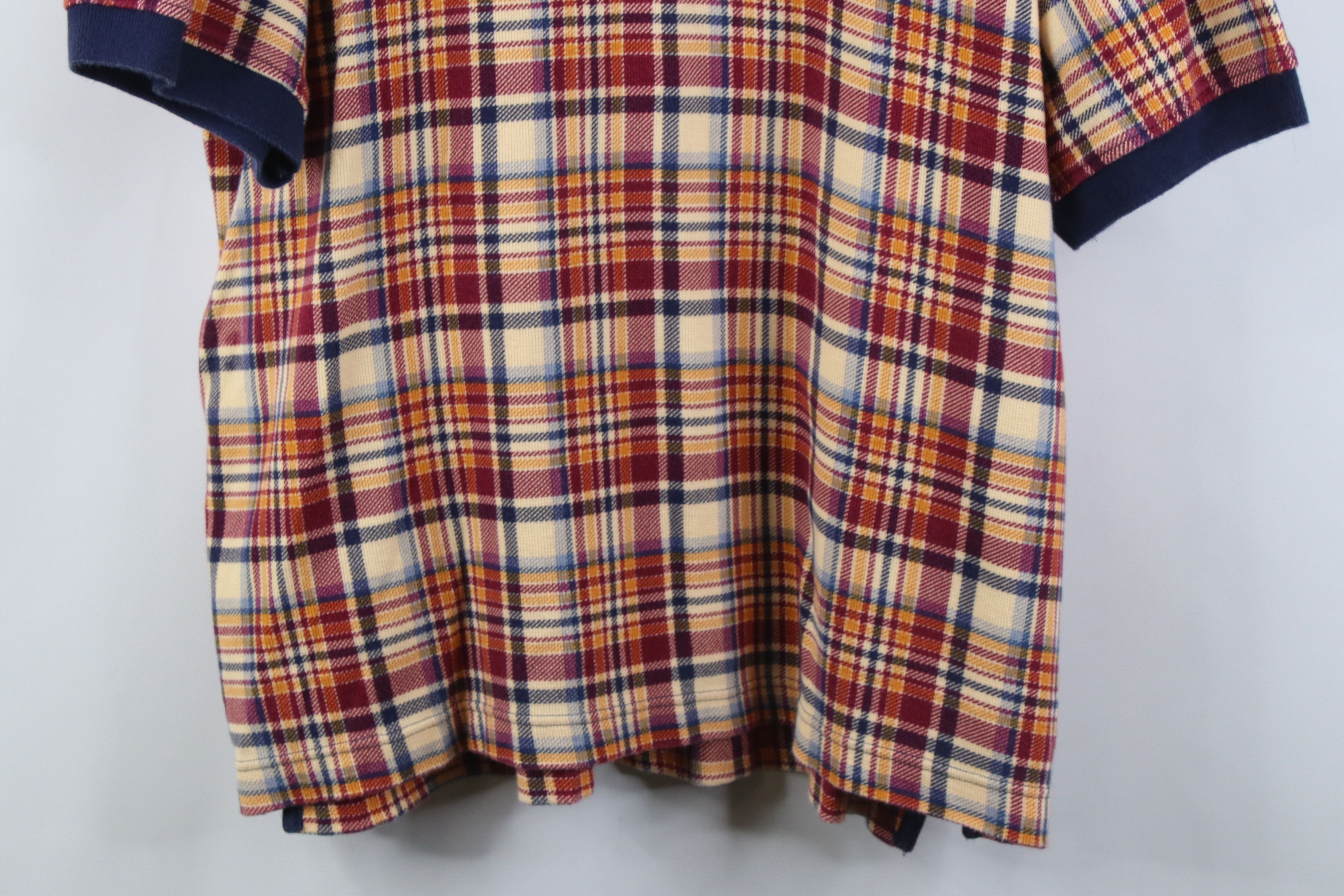 Vintage Vintage 90s Streetwear Fit Knit Golf Polo Shirt Plaid USA Size US L / EU 52-54 / 3 - 3 Thumbnail