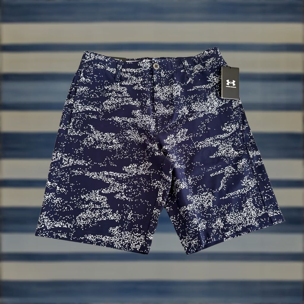Under Armour Under Armour UA Printed Golf Shorts Mens Size 30 NWT Blue, Regular, Polyester Elastane, Golf Activewear, Waist 30, Athletic Short, Zip Closure Mens Size US 30 / EU 46 - 1 Thumbnail