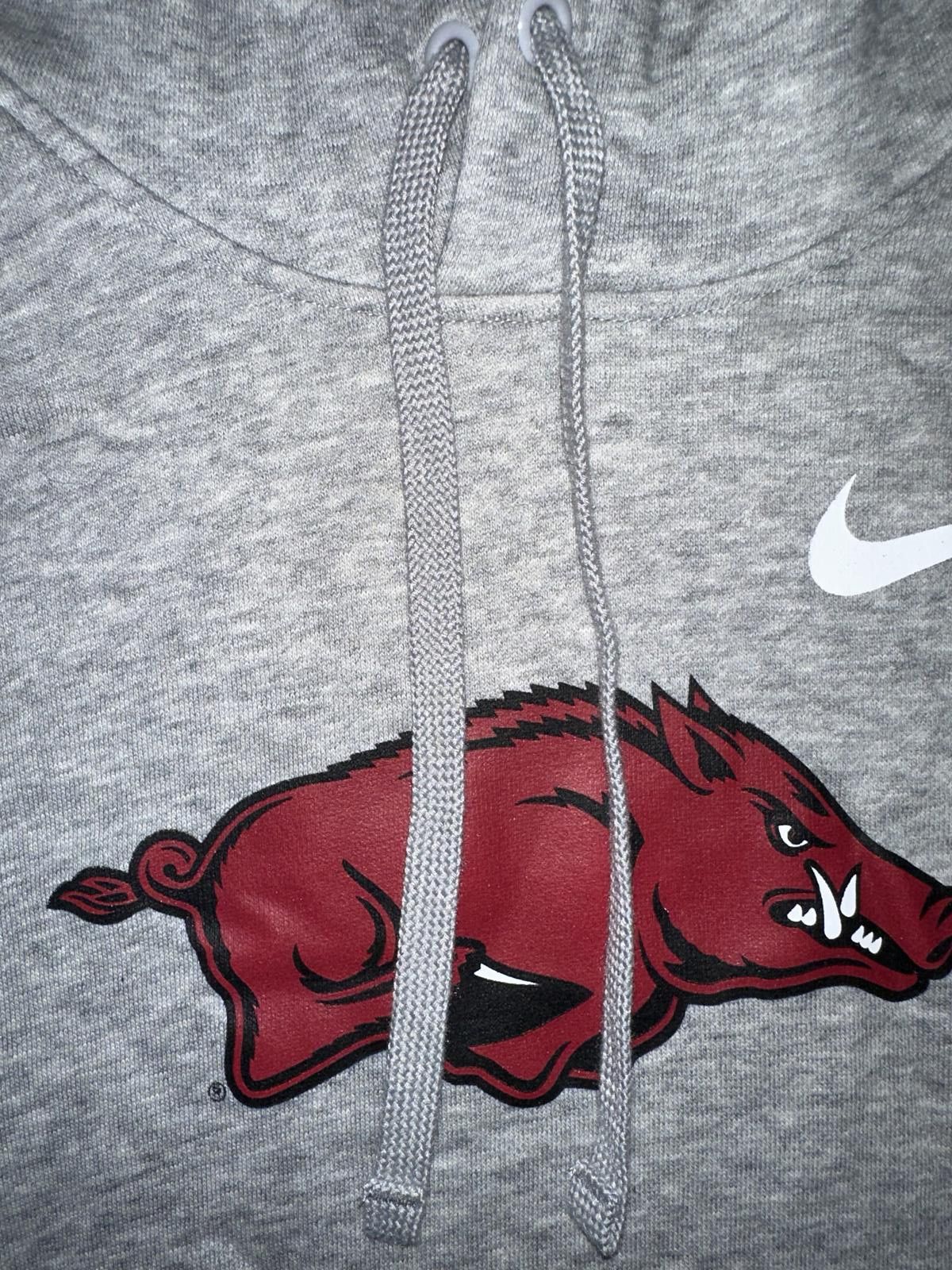 Nike Nike Men’s Arkansas Razorbacks Grey Club Fleece Logo Long Sleeve Hoodie Sample Size US XL / EU 56 / 4 - 5 Thumbnail