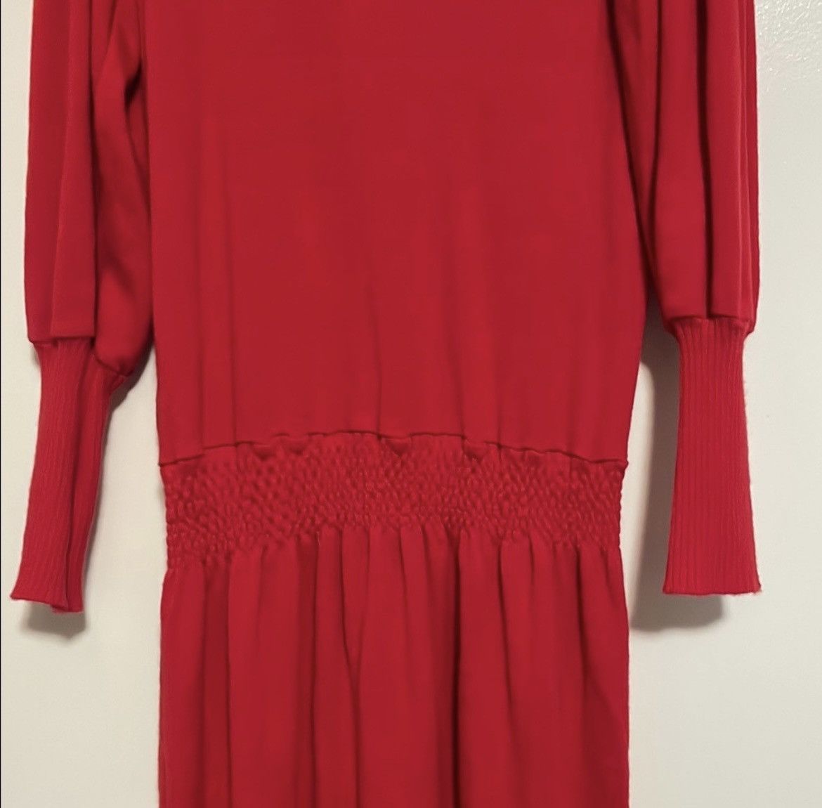 Other Compatible Red Maxi Sweater Dress with Bishop Sleeves Size M / US 6-8 / IT 42-44 - 5 Thumbnail