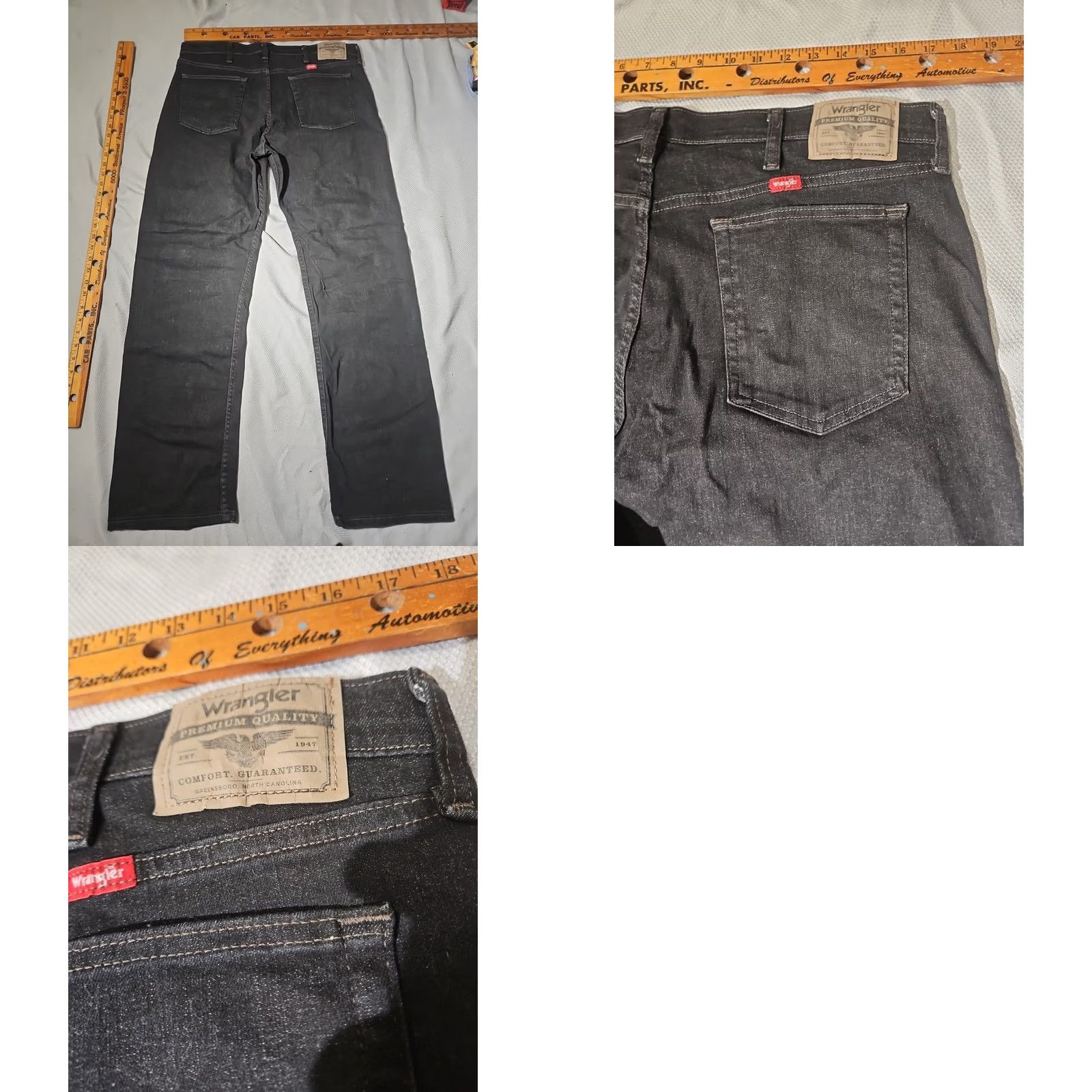 Wrangler Wrangler Jeans Mens 34x32 Black Denim Western Cowboy Straight Casual Pants Shirt? Size US 34 / EU 50 - 9 Thumbnail