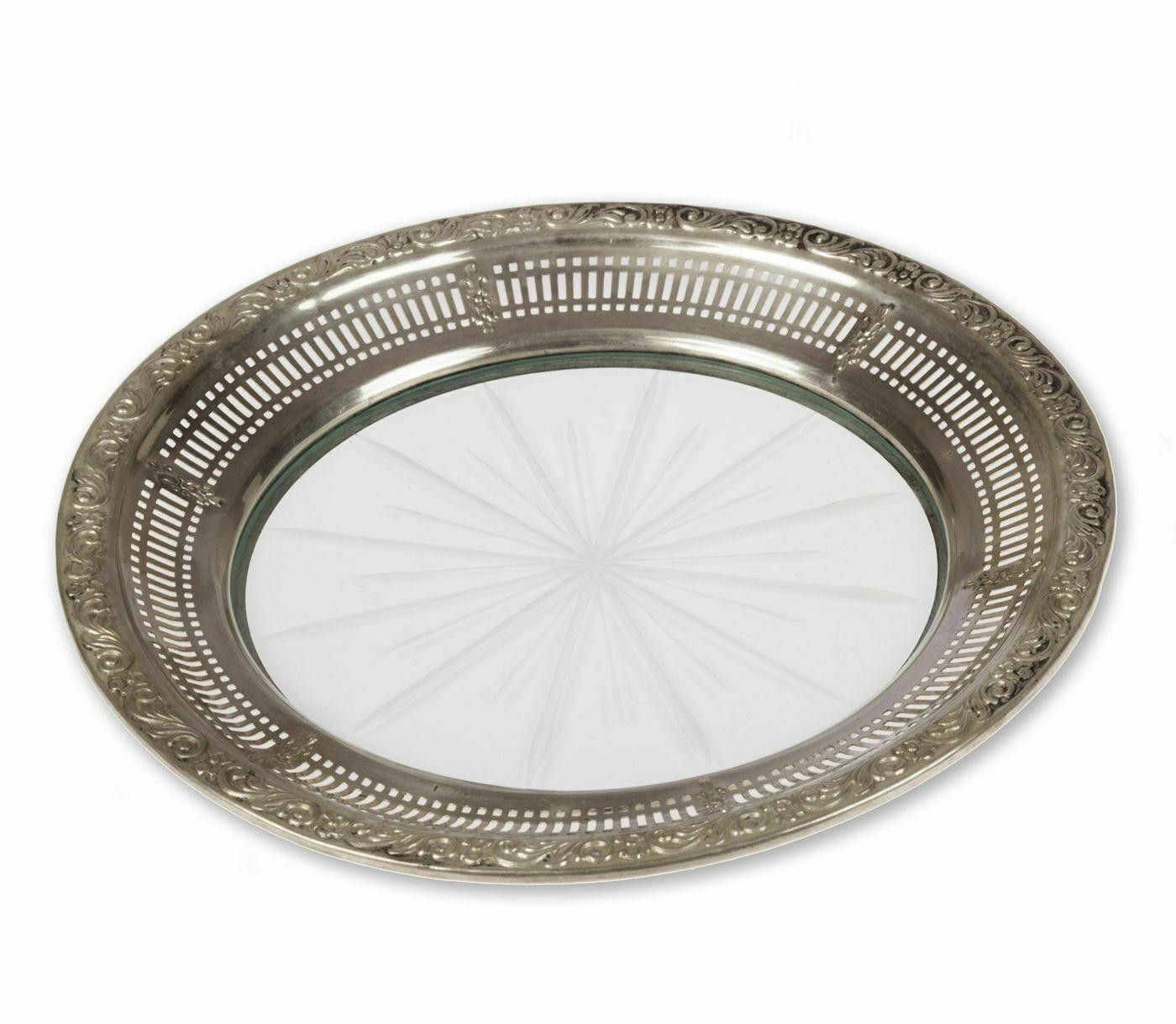Designer Sterling Silver and Crystal Champagne Bottle Coaster Size ONE SIZE - 1 Thumbnail