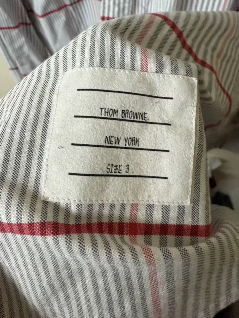 Thom Browne Thom browne Red striped shirt with long sleeves 2504-Nextar Size US L / EU 52-54 / 3 - 4 Thumbnail
