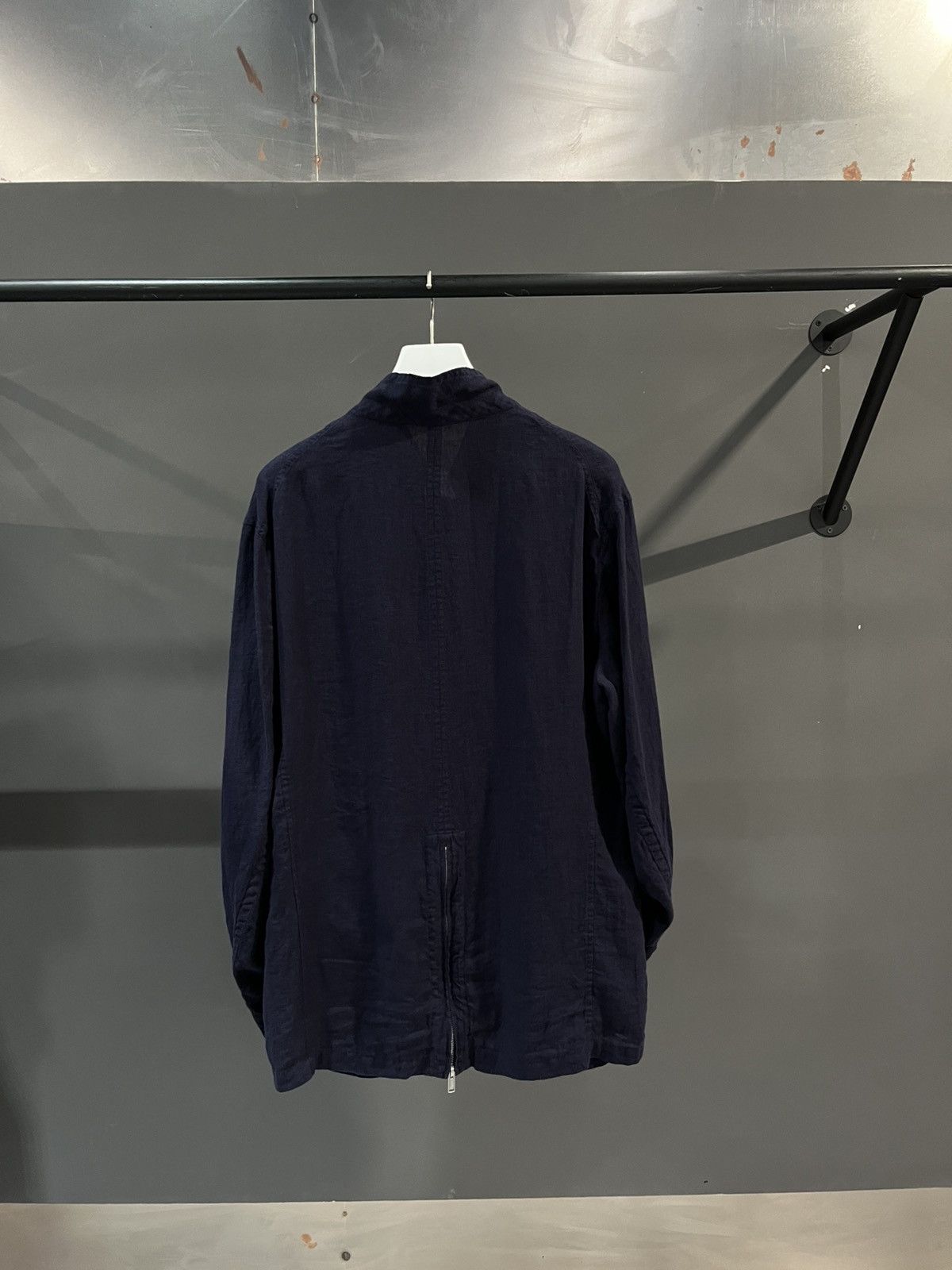Undercover Undercover Navy linen textured zip up jacket Size US L / EU 52-54 / 3 - 2 Thumbnail